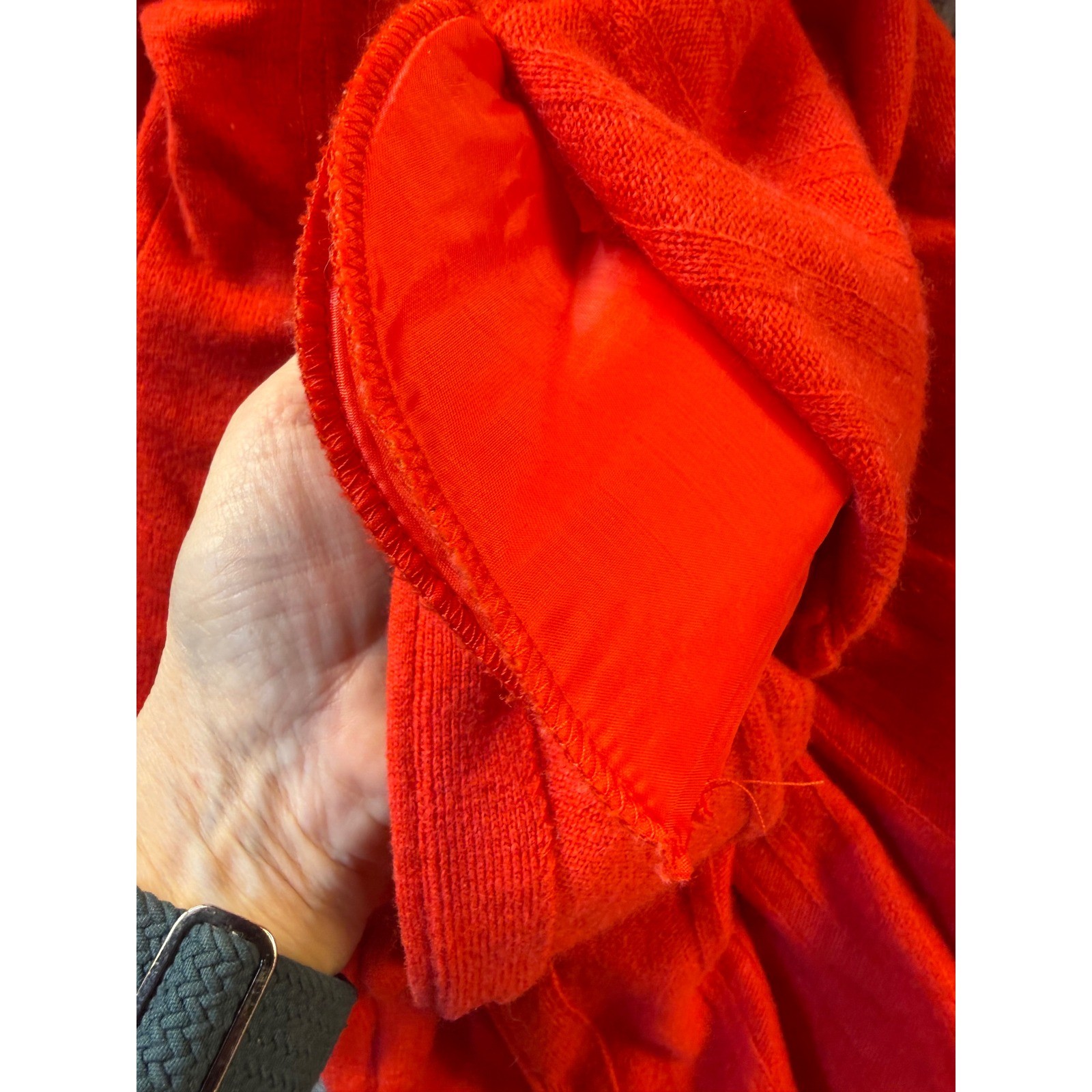 Notorious Vintage Red Lambswool Angora Cardigan Sweater V-Neck S Coquette Granny