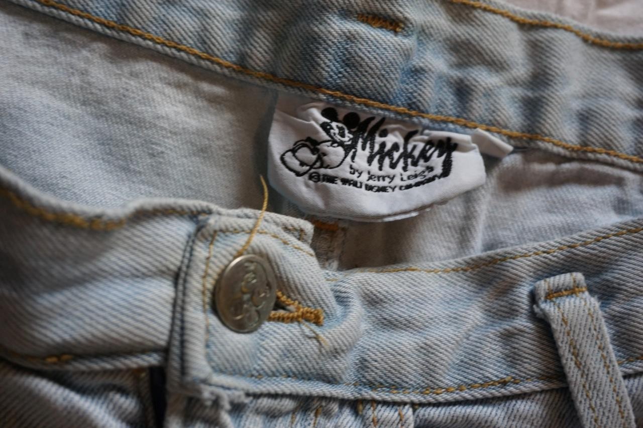 Denim Shorts Disney Mickey Mouse 1980’s 1990’s Jean Shorts Jorts Distressed