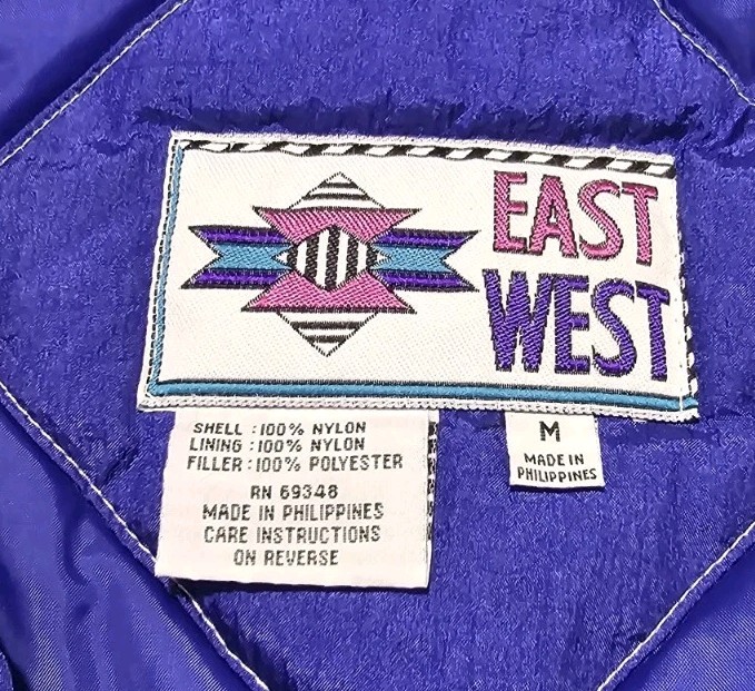 Vintage East West Women’s Color Block Ski Snowboard Puffer Jacket Size Medium