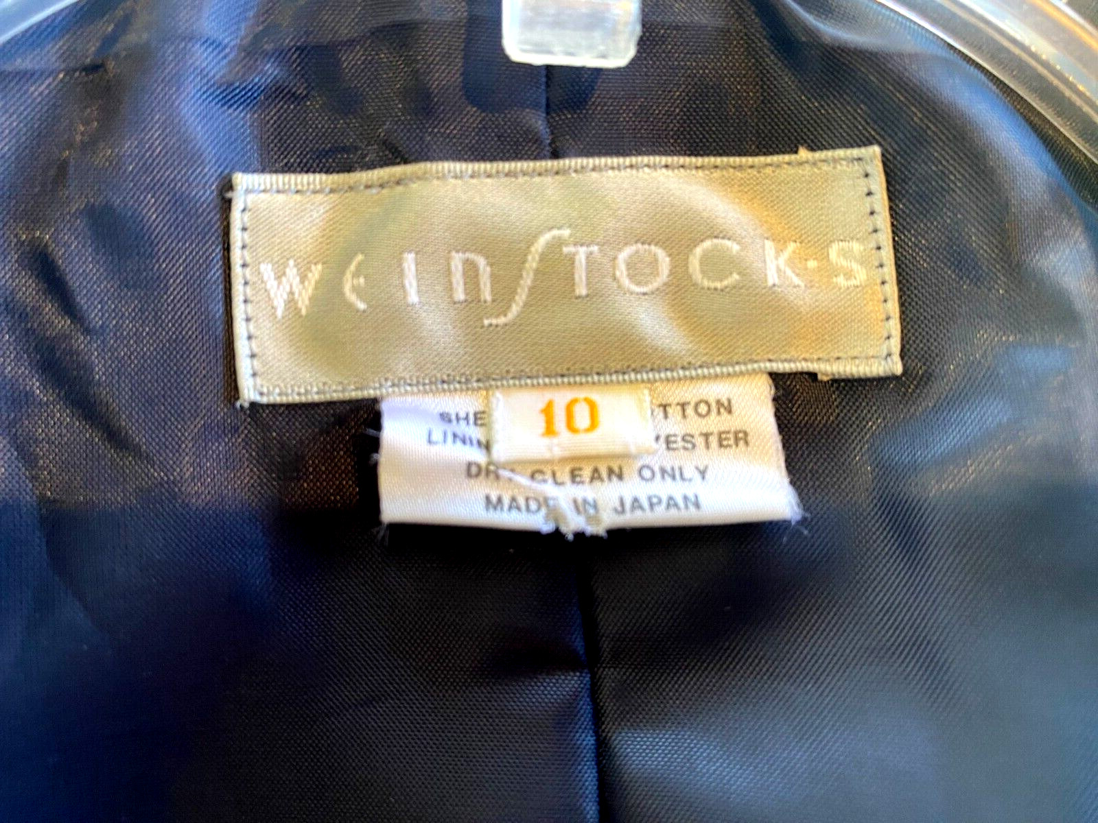 VTG 60s..WEINSTOCKS..BLUE..VELVET..BLAZER / JACKET.WOMEN 8..MADE IN JAPAN