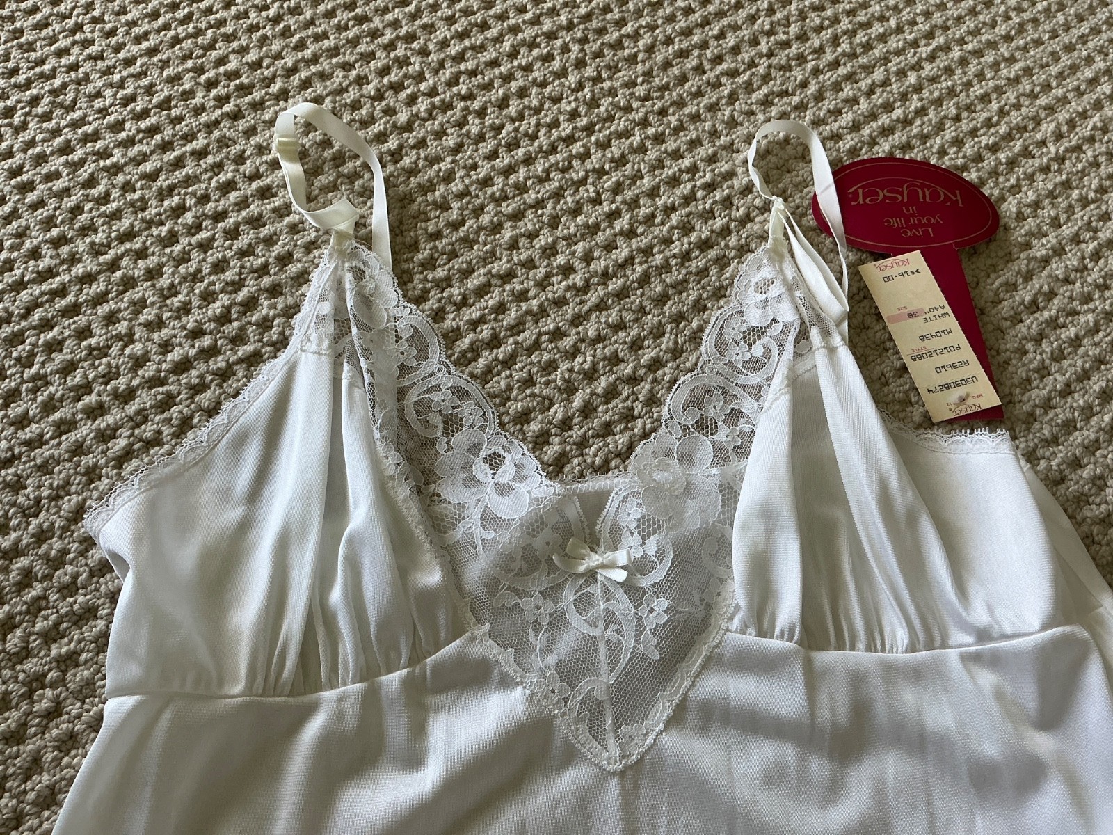 Vintage Kayser Ladies’ Full Slip Lacy Size 38 NWT