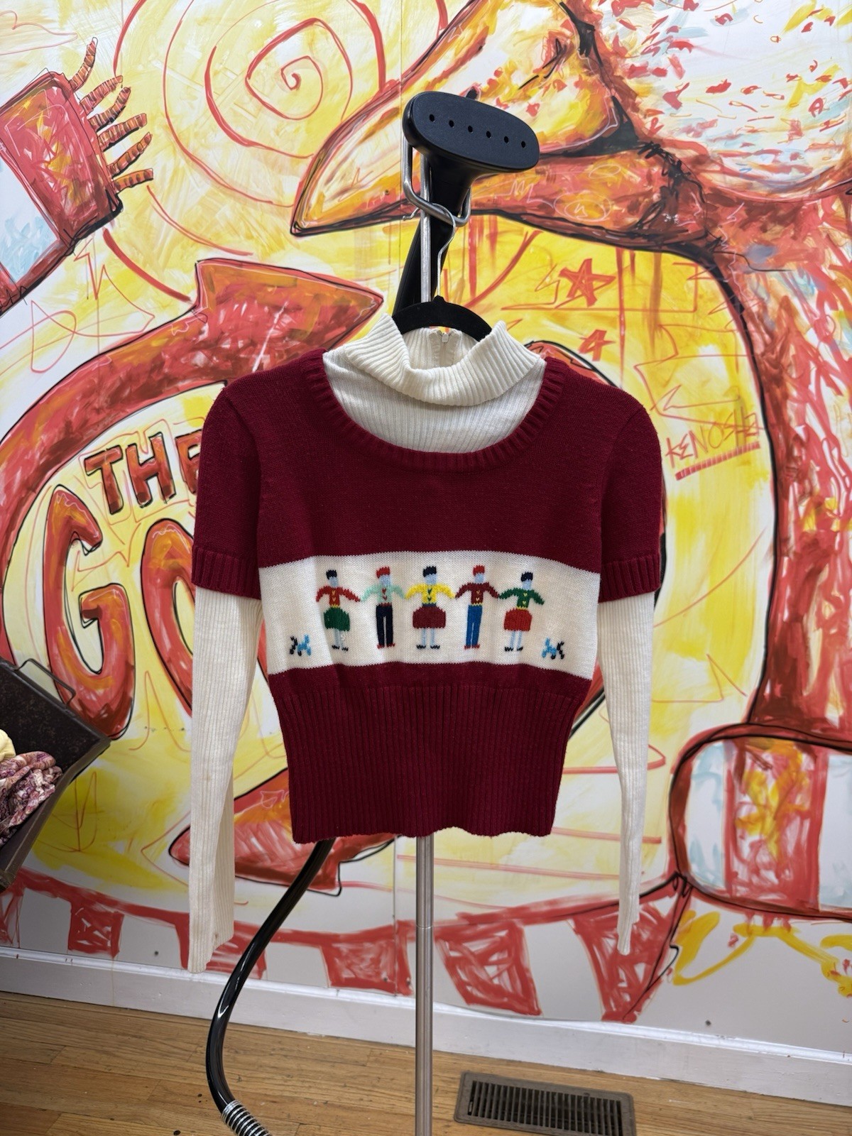 Vintage 80’s Women’s Acrylic Schoolgirl Sweater