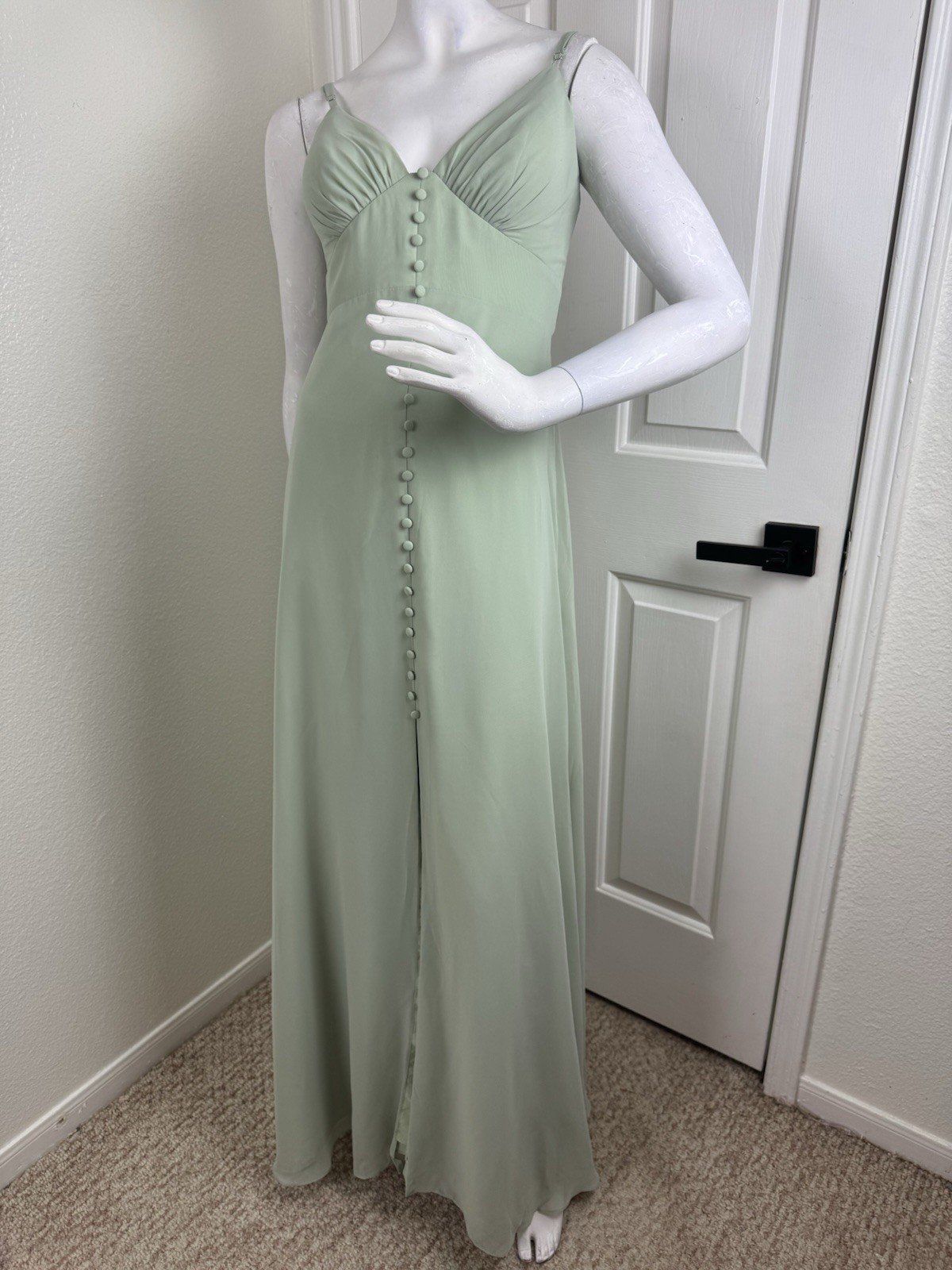 AZAZIE BECCA Agave Sheath V-Neck Chiffon Dress Size 10
