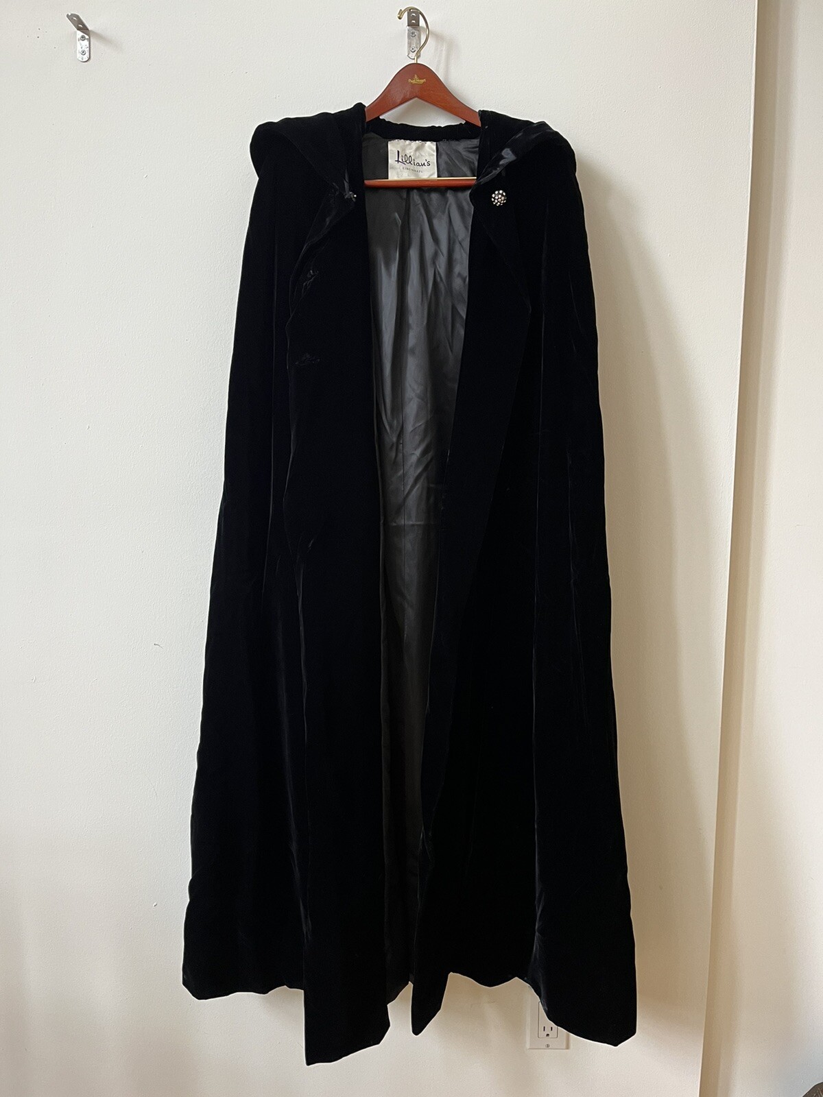 Velvet Cloak Opera Vintage Long Hooded