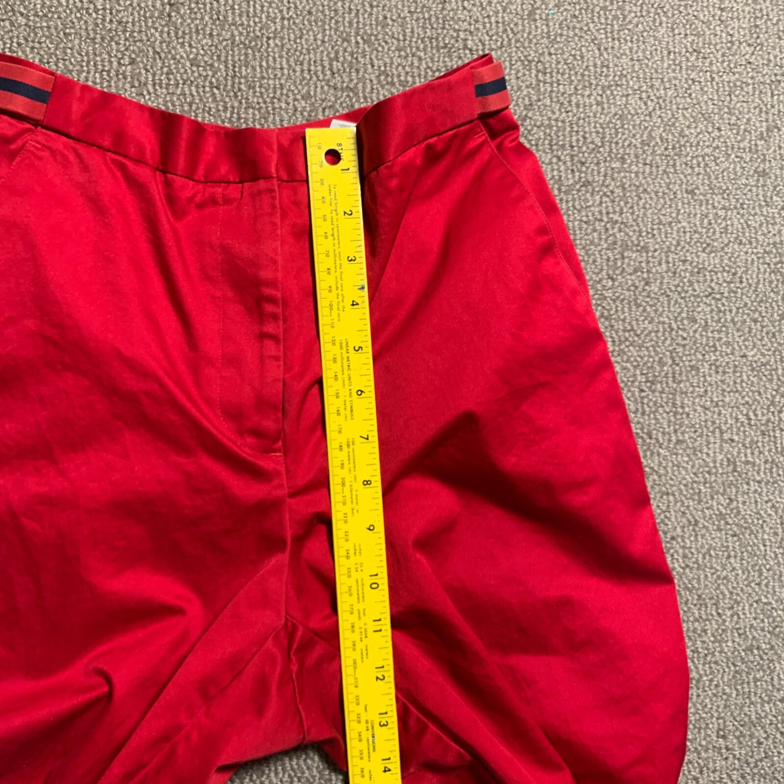 Vintage Liz Claiborne Lizsport Pants Women 4 Red Capri Pockets