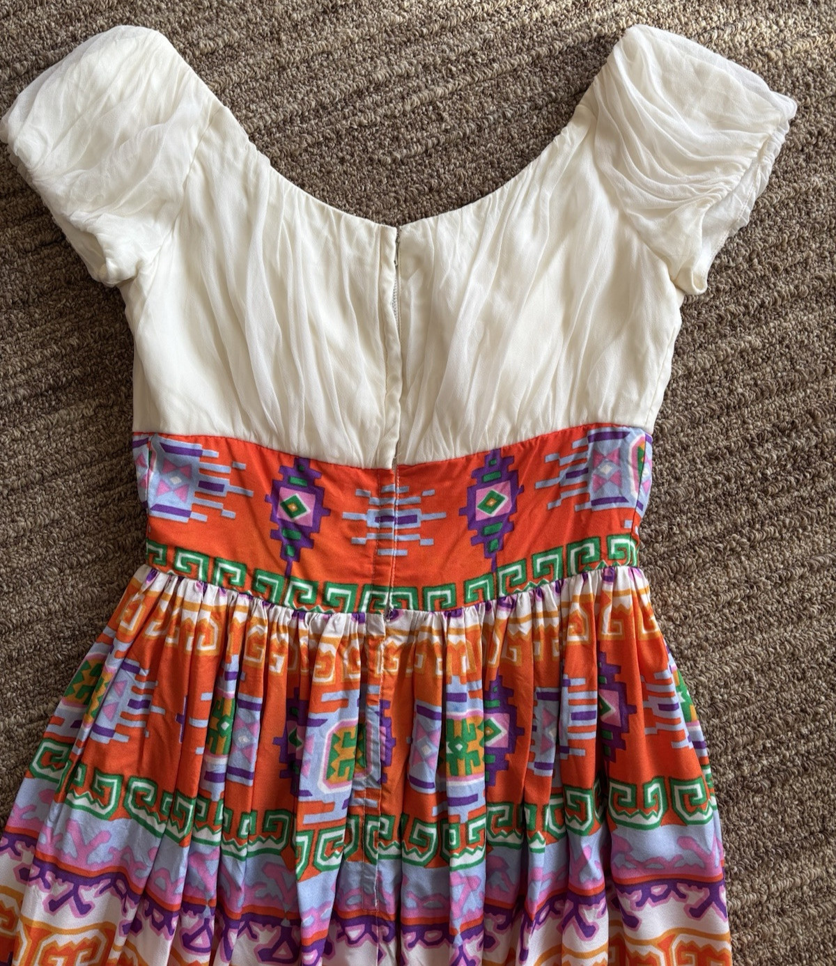 Vintage 1960’s/70’s Geometric Maxi Dress Small
