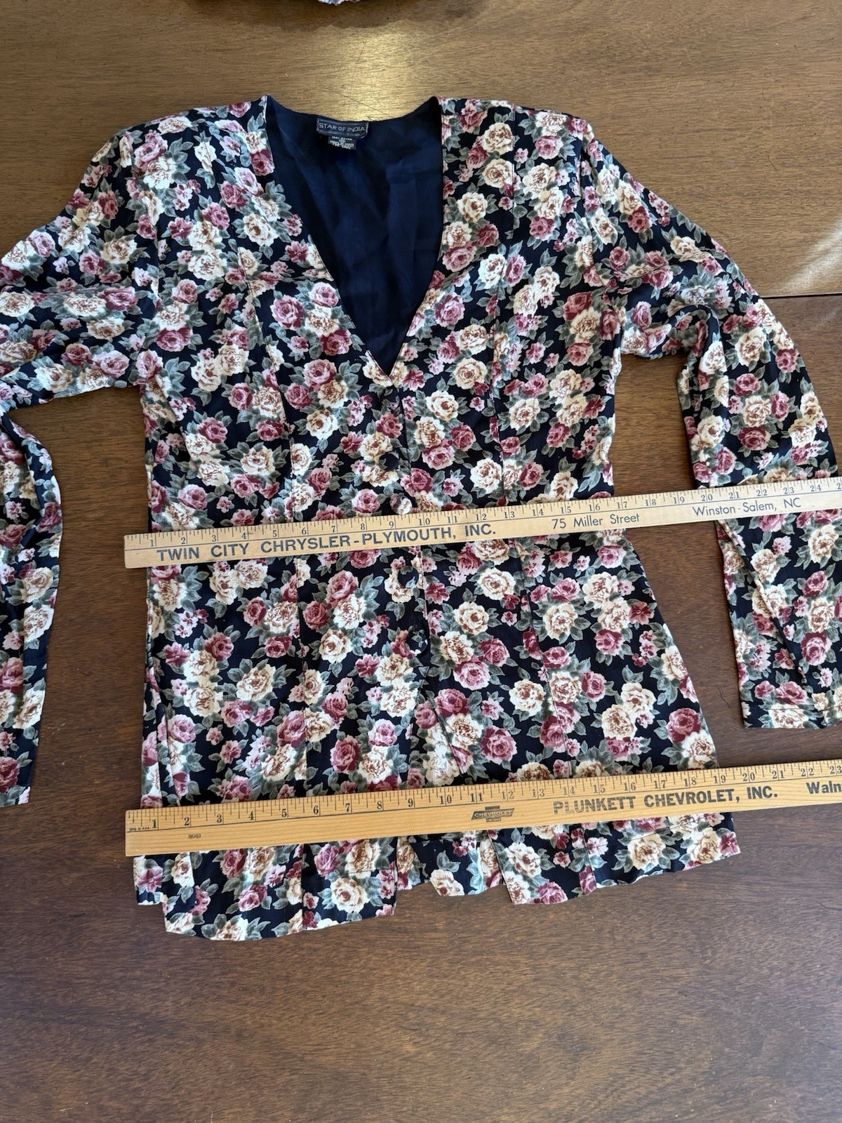 Vintage Star Of India Pants Jacket Floral Set Medium Amazing