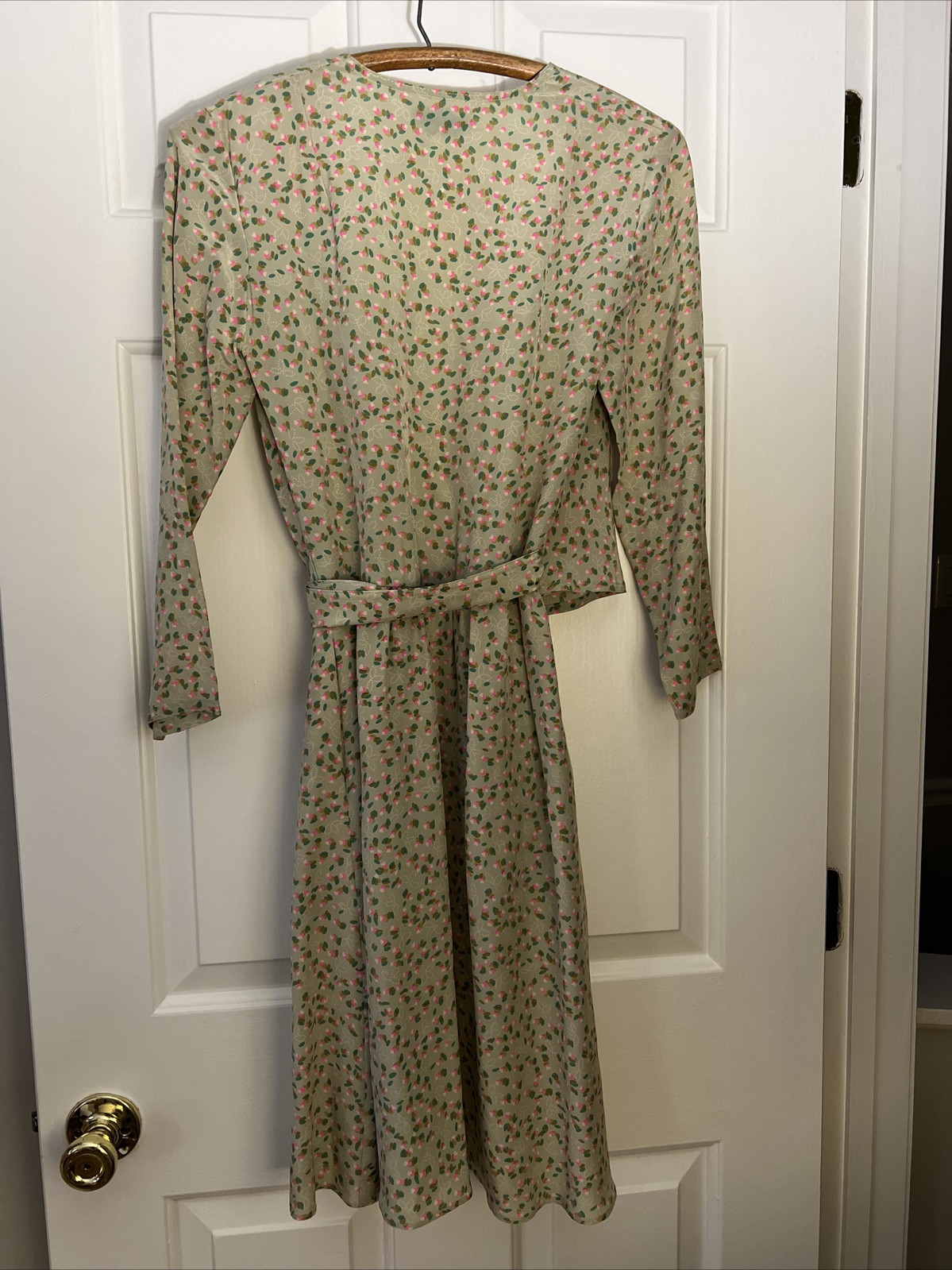 VINTAGE DIANE VON FURSTENBERG BODICE WRAP SILK DRESS size S