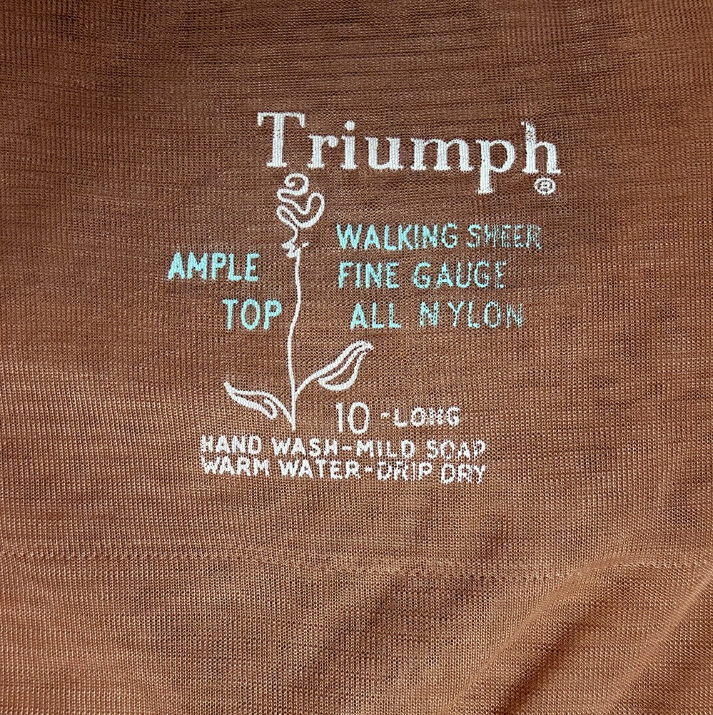 Triumph Outsize flat knit full fashioned vintage stockings sz 10 L 2prs