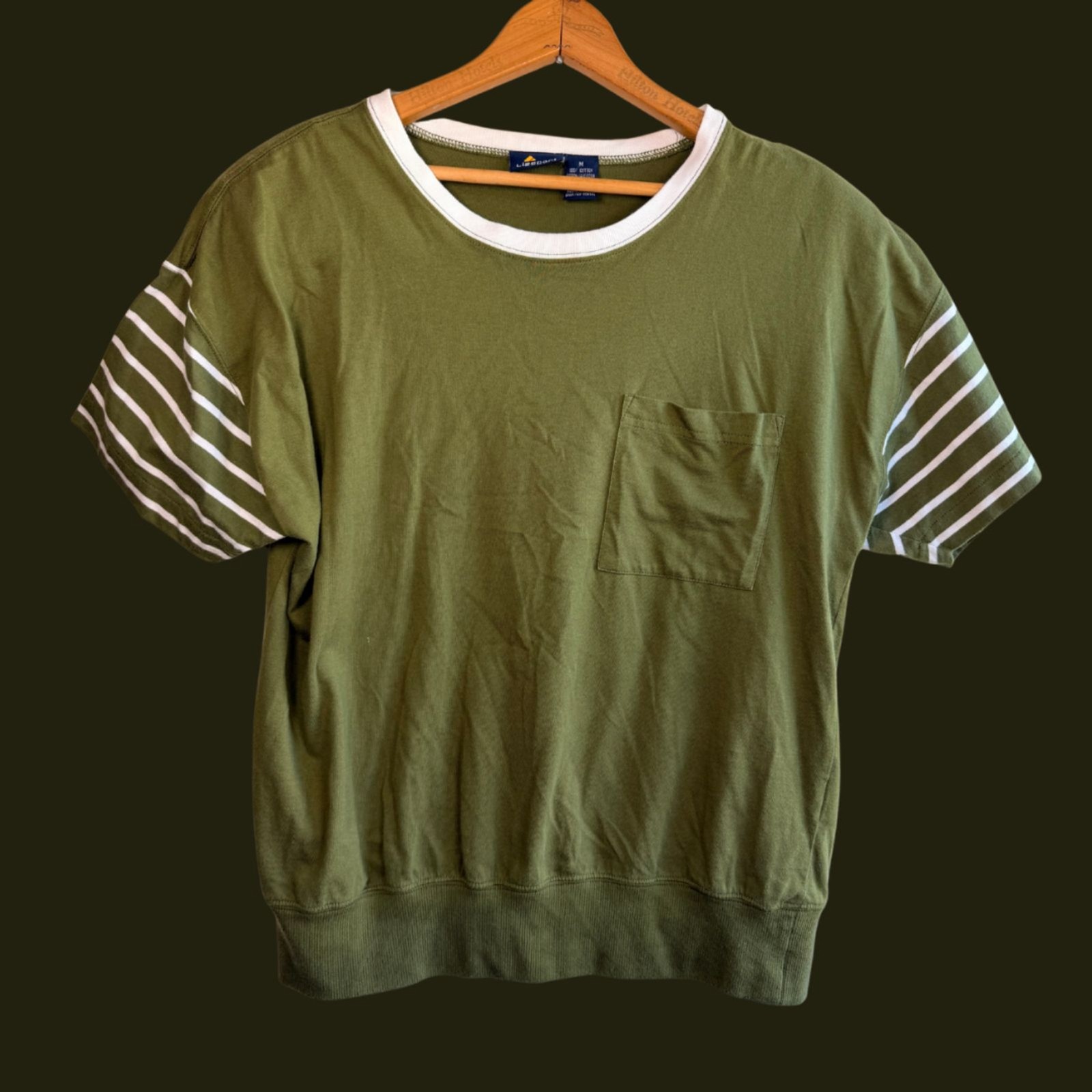 Vintage 90’s Liz Sport Striped Sleeve Shirt