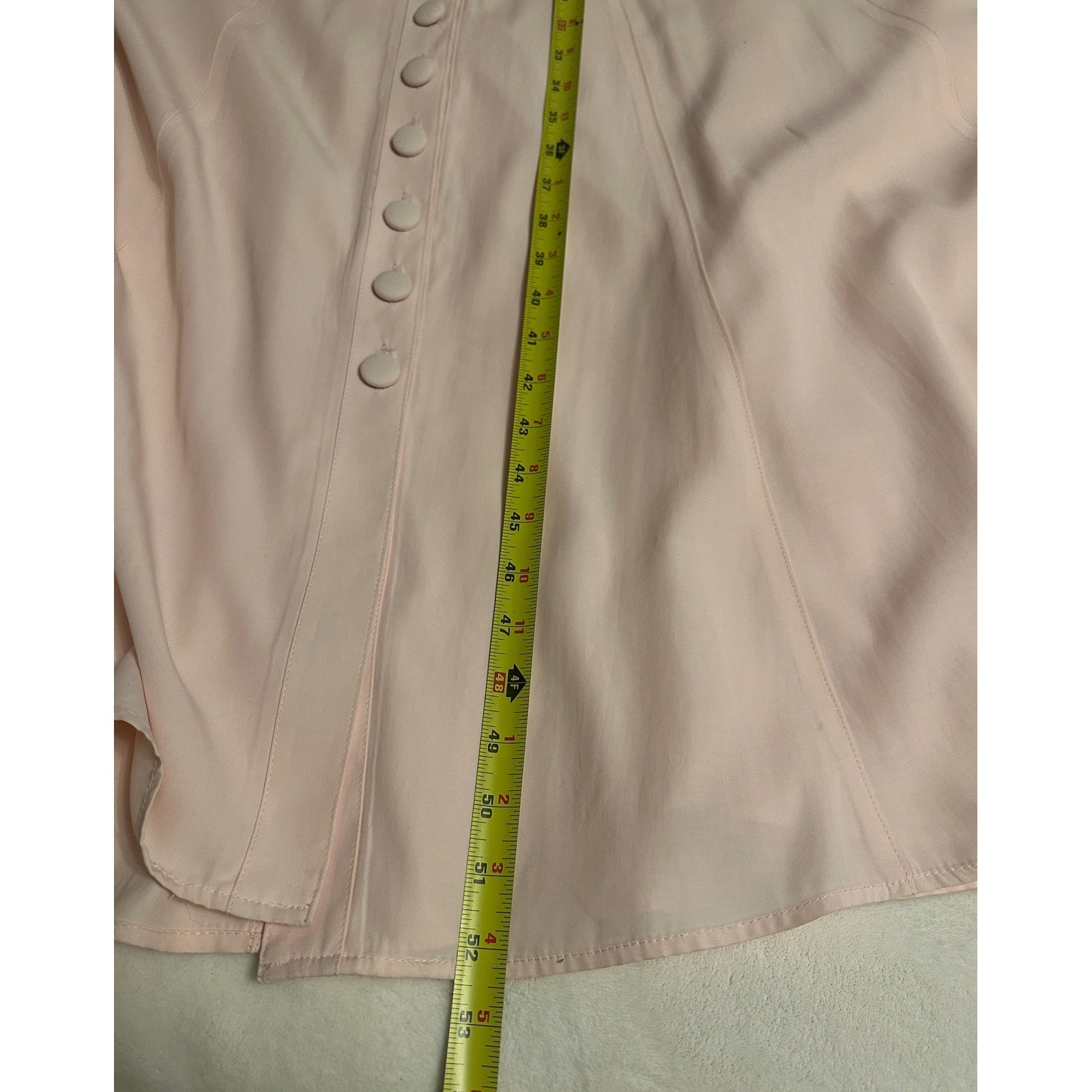 Vtg Karen Alexander 8 Pink Sailor Collar Maxi Dress Bows Button up Cottagecore