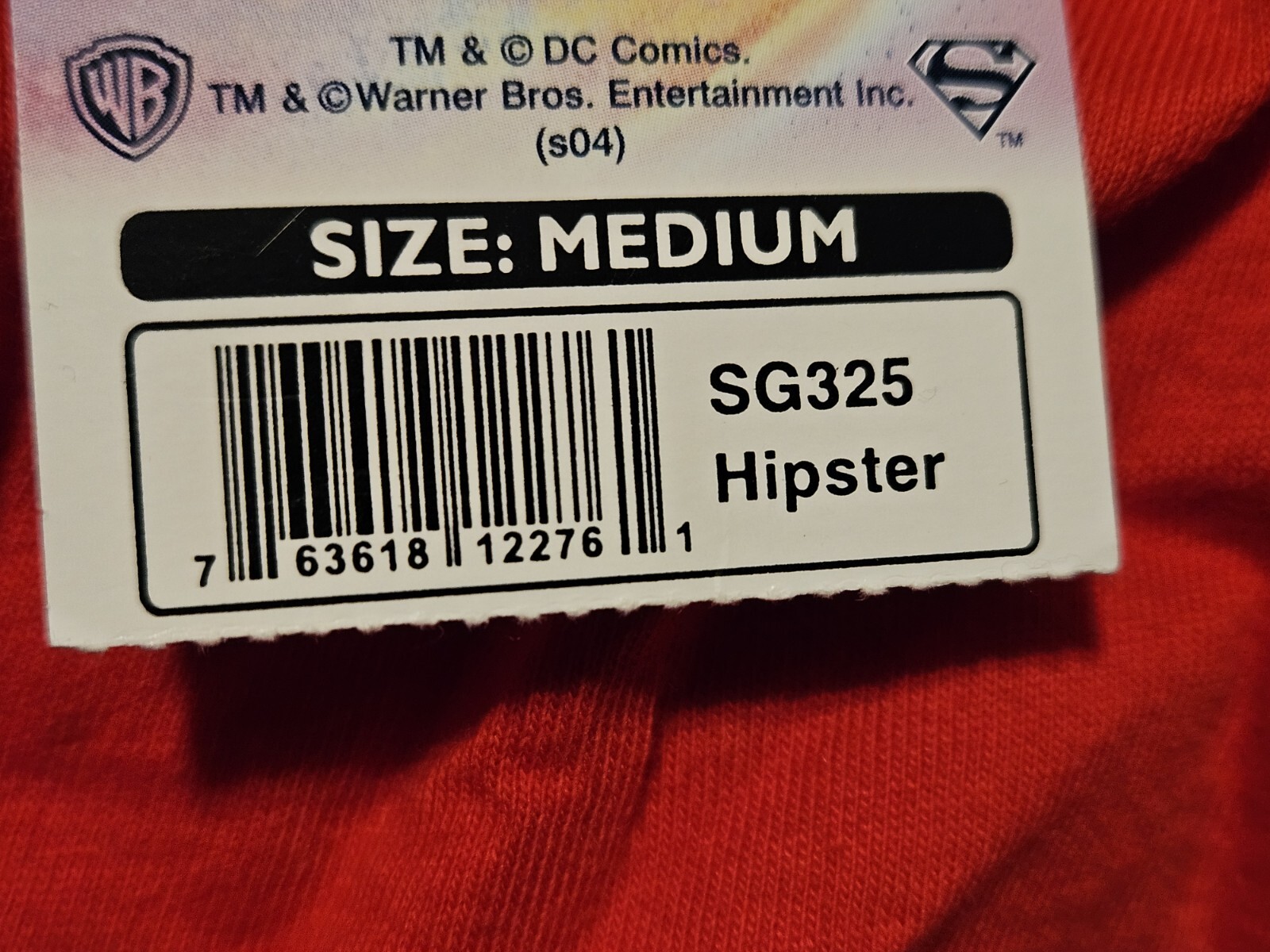SuperGirl Intimates Women’s Hipster 100% Cotton Panties Sz: MEDIUM Color: RED