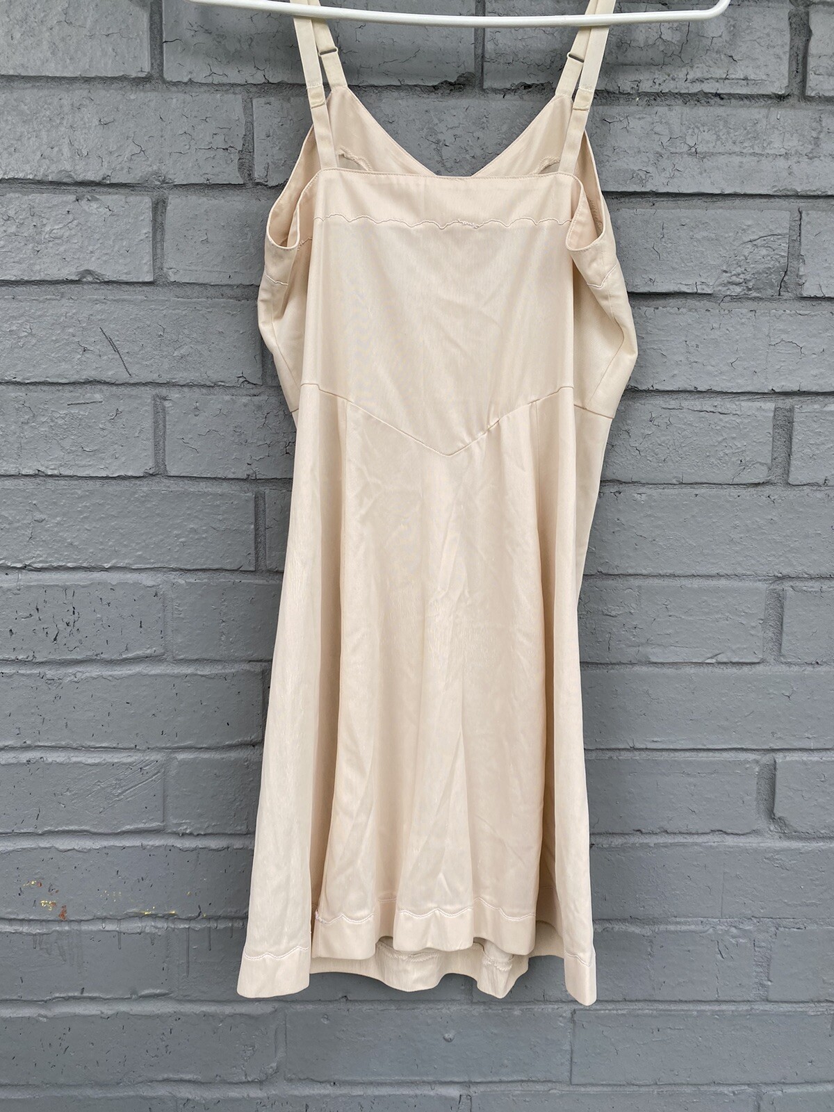 Vintage Sears The doesnt Slip, Slip Sheer Nightgown Fortrel Polyester 34 Short