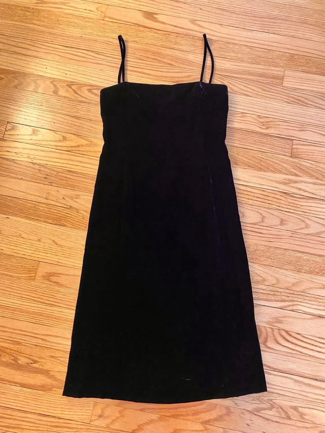 Vintage 1980s 1990s Rizkallah Velvet Evening Gown Column Dress Size XS Small