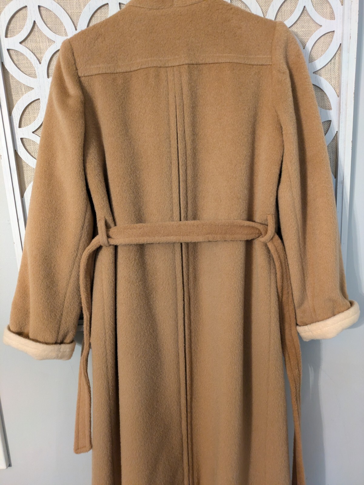 Vtg Forstmann By Stevens Belted Trench/Overcoat Wool Mohair Women’s Medium