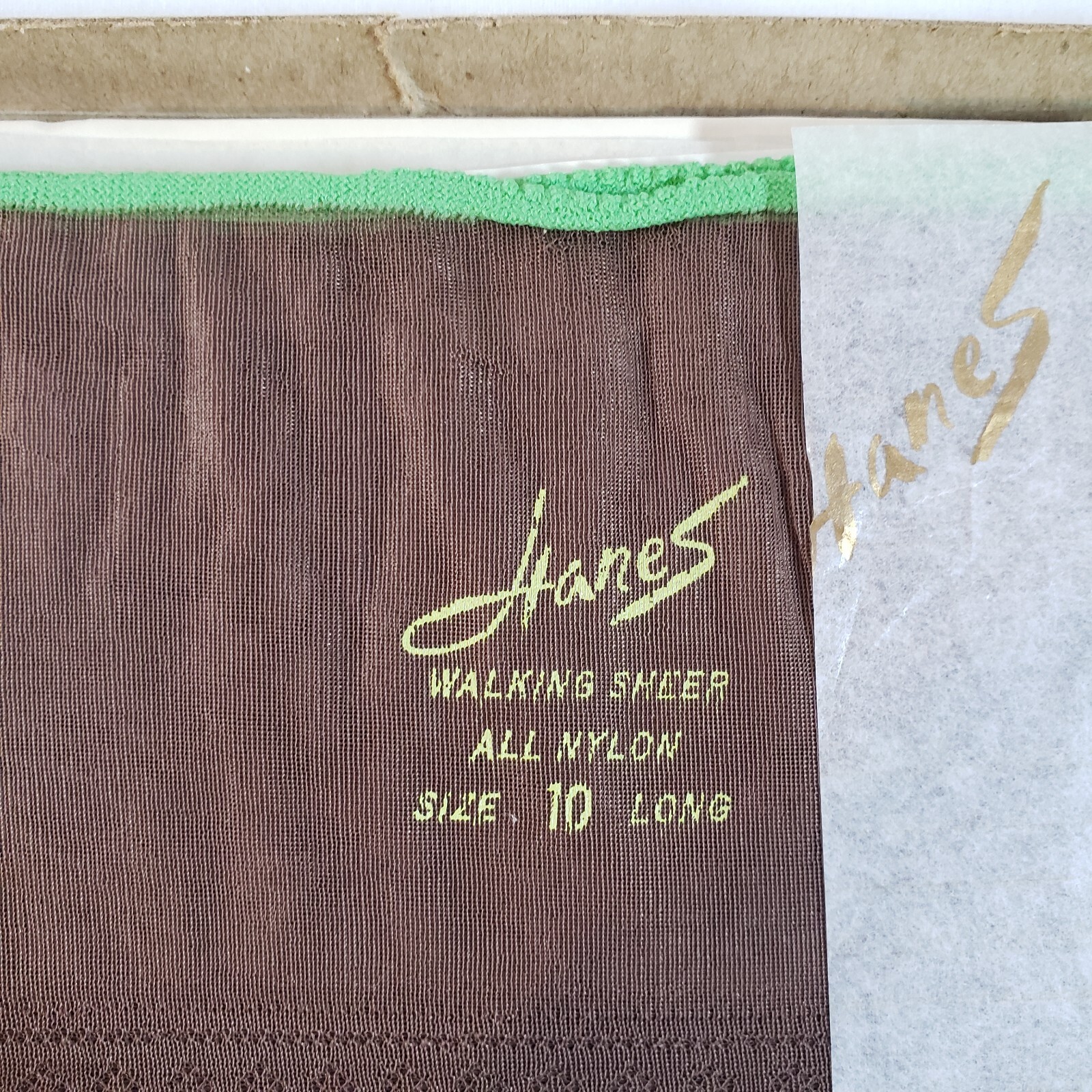 Hanes 530L 10L 2 Pair Stocking Town Taupe Walking Sheer RHT VTG