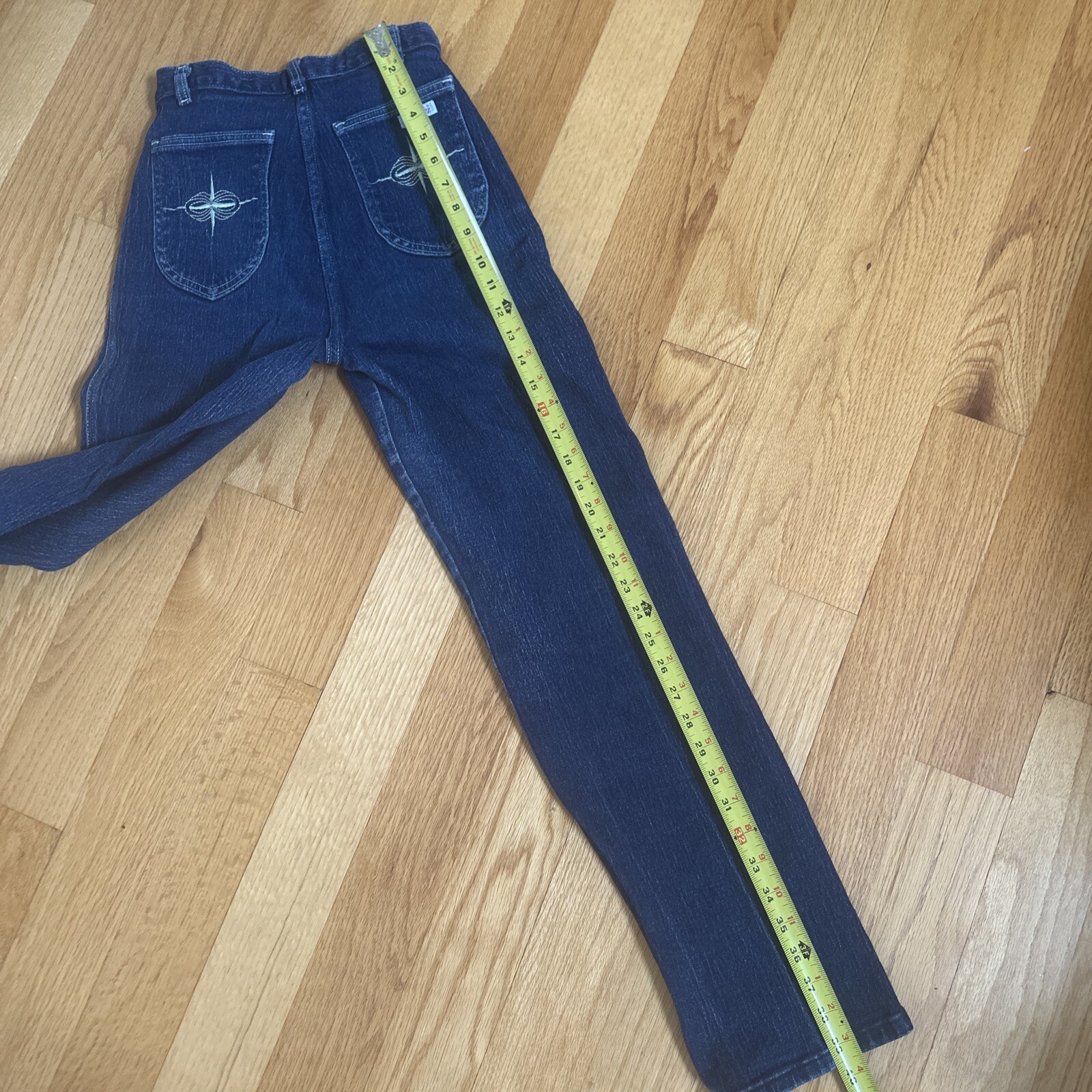 Vintage 1980’s Pizzazz Jeans Womens SM High Waist Embroidered Stretch Paris NY