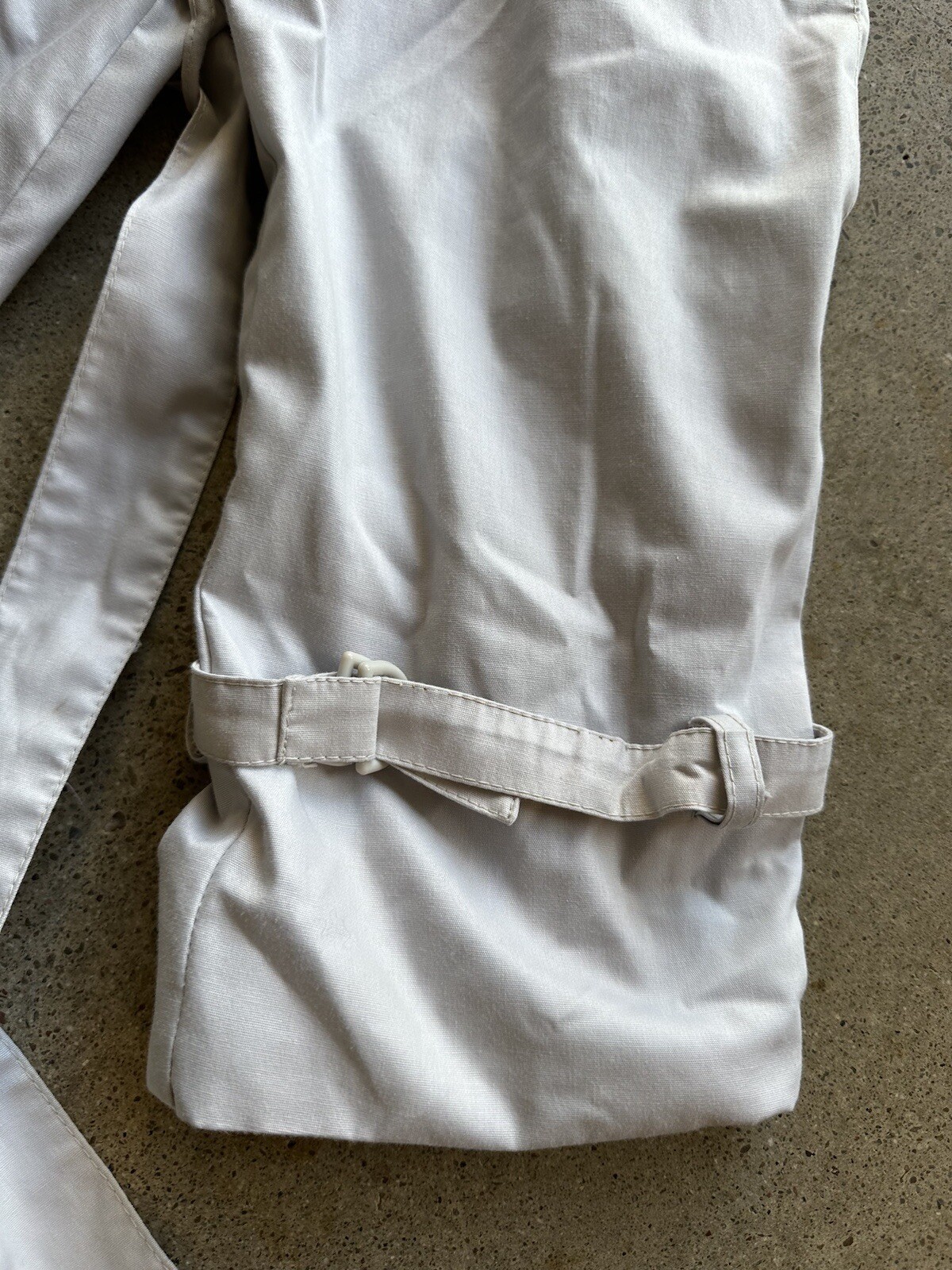 Vintage The Totes II Silver Dacron Polyester & Combed Cotton Trench Coat Size 10