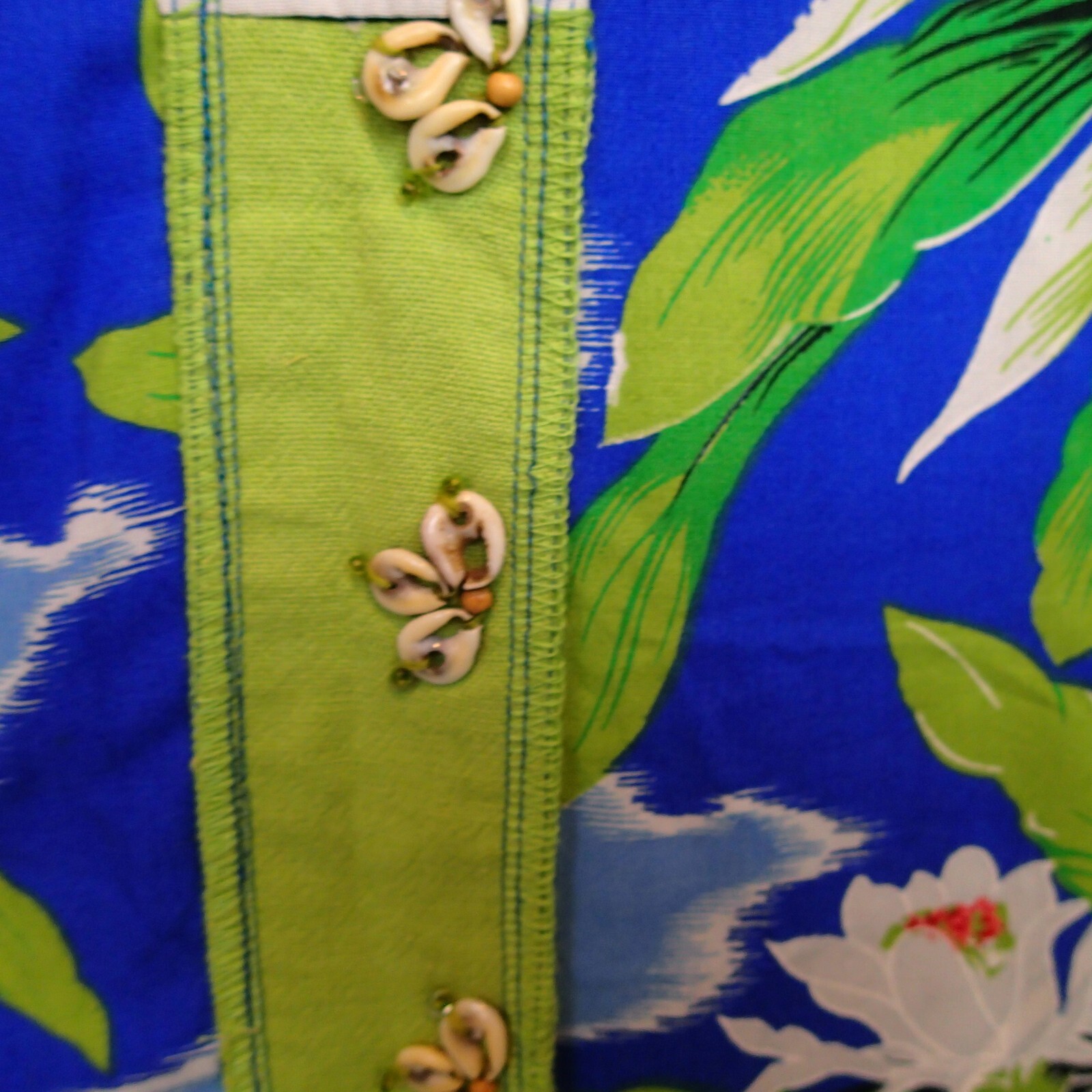 FAITH by Celia Forrester Set S Top Skirt Tropical Floral Shirt hawaian blue
