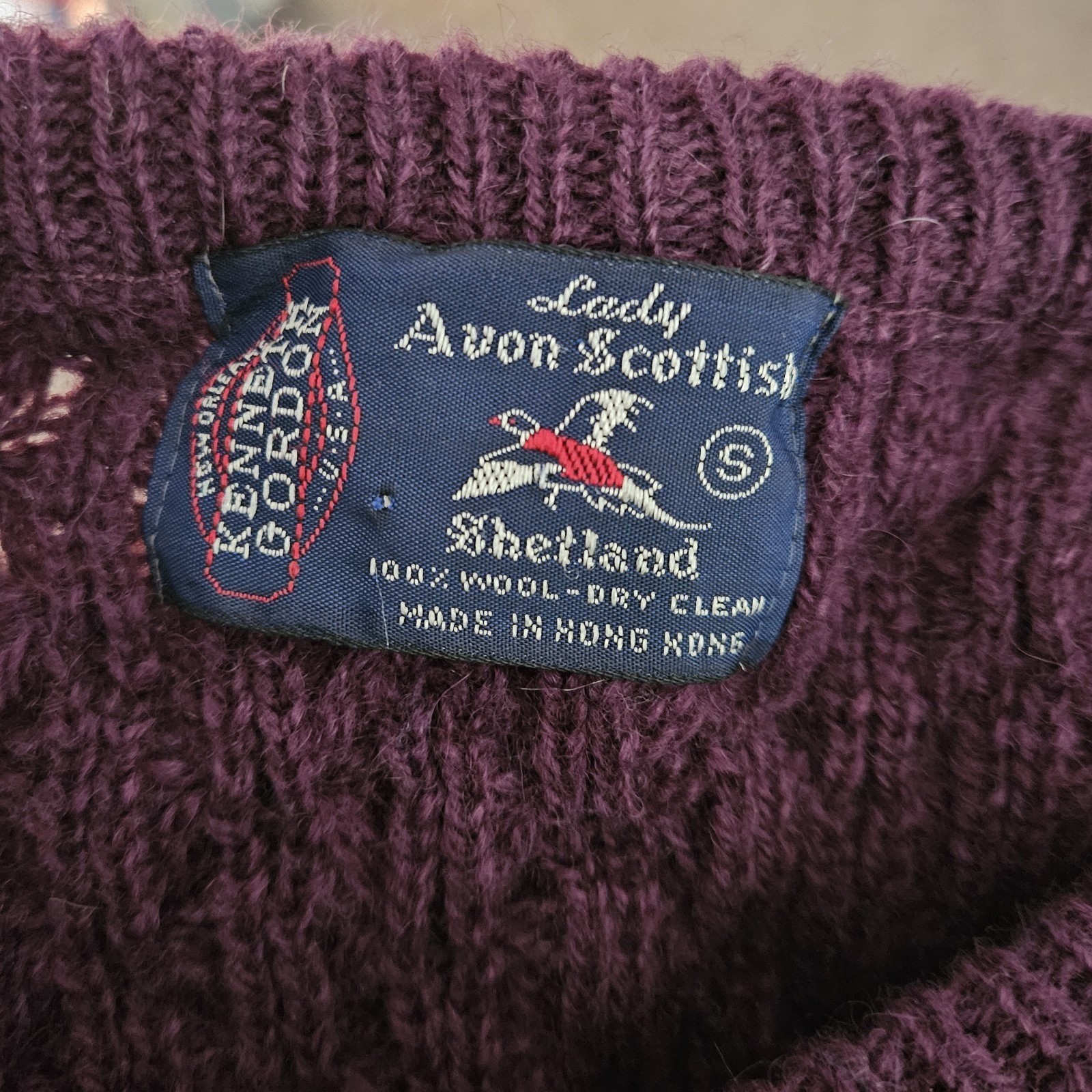 Vintage Kenneth Gordon Lady Avon Scottish Shetland Wool Sweater Vest Size S