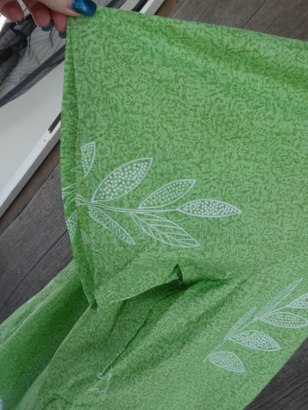 Nos Hawaiian Cotton Blend Green Muu Muu Lounging Summer House Dress 2xl