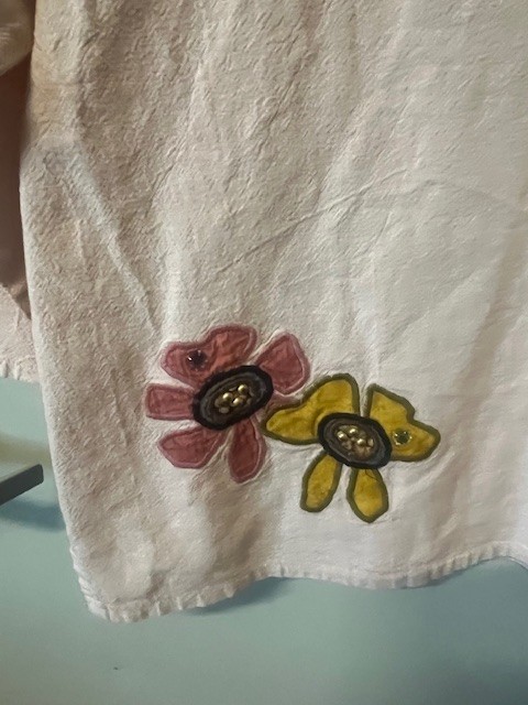 Vintage Alfredo’s Wife Women’s Top Size L/XL Black Floral Embroiled 70s 80s