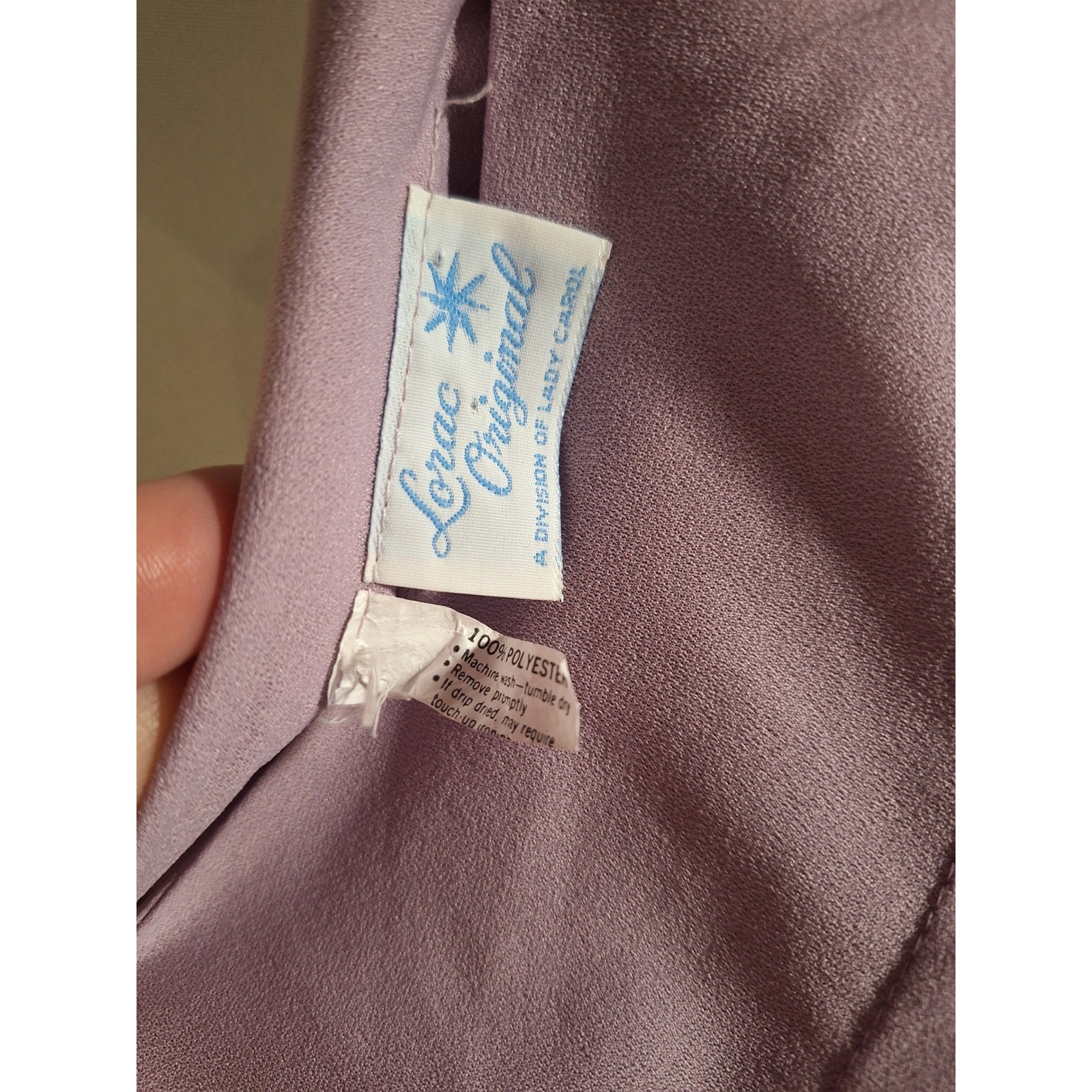 Vintage Lorac Original Lady Carol Mauve Puff Sleeve Pintuck Pleated Belted Dress