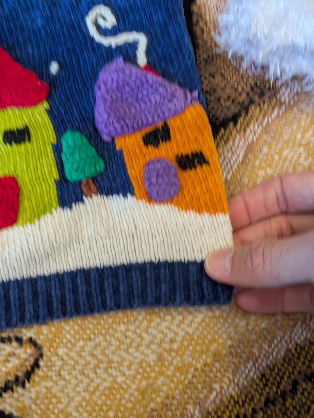 Vintage Bellepointe Blue Presents Ugly Santa Village Cardigan Medium