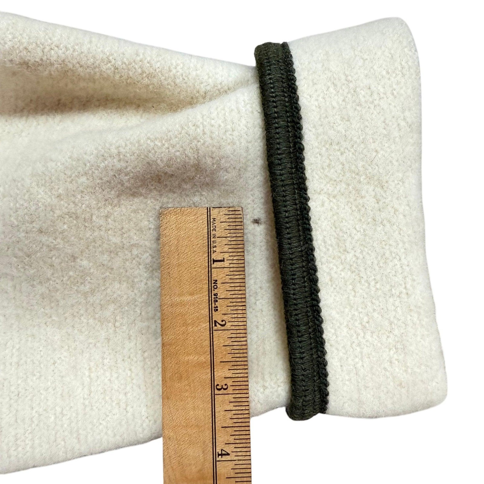 Vintage 70s Cream Boiled Wool Toggle Coat Size Large