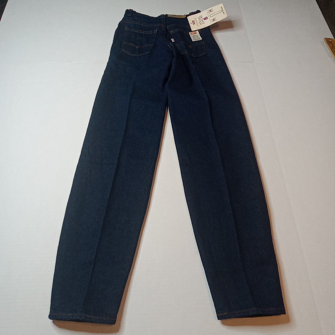 Vintage Levi’s Jeans Juniors Women’s 8 25×32 Super Straight Jeans White Tab 3014