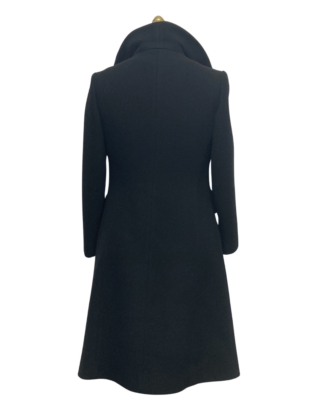 Vintage 1960s Women’s Black Wool Trench Coat | 1960s Black Coat