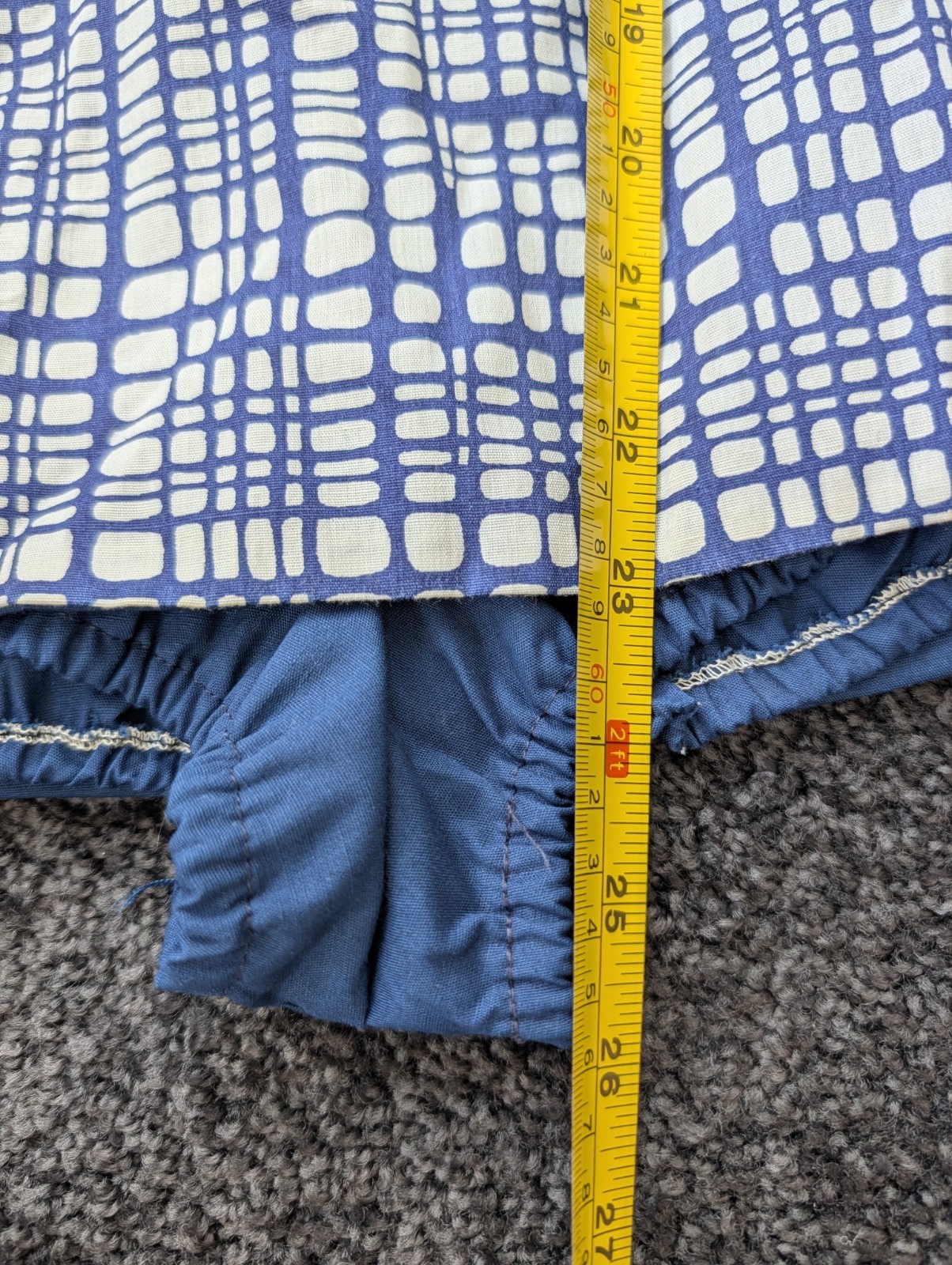 Gabor NY 1960s Vintage Blue White Plaid Swimsuit Playsuit Cotton Metal Zipper M