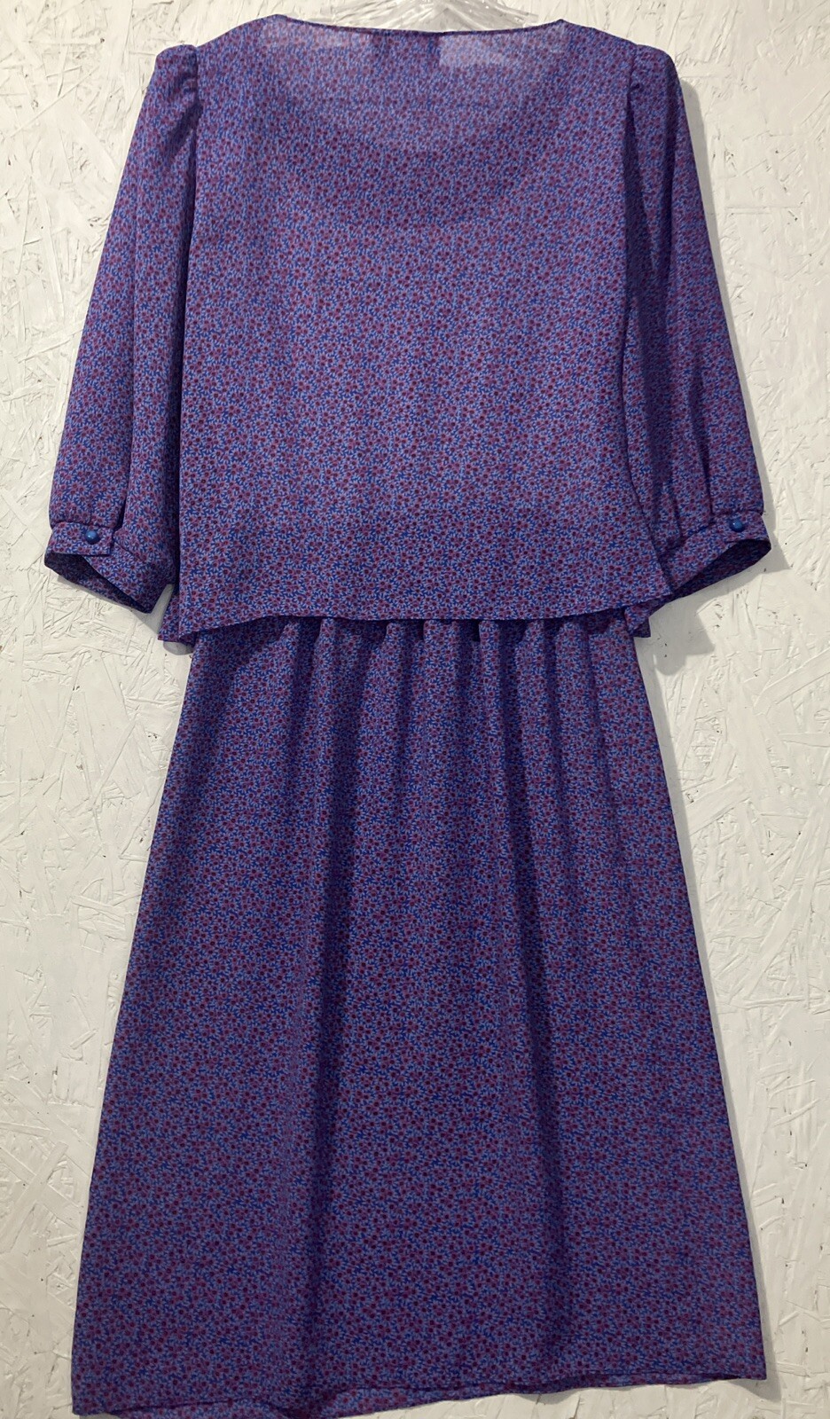Vintage Alison Peters Purple, Pink Floral Dress Size 12