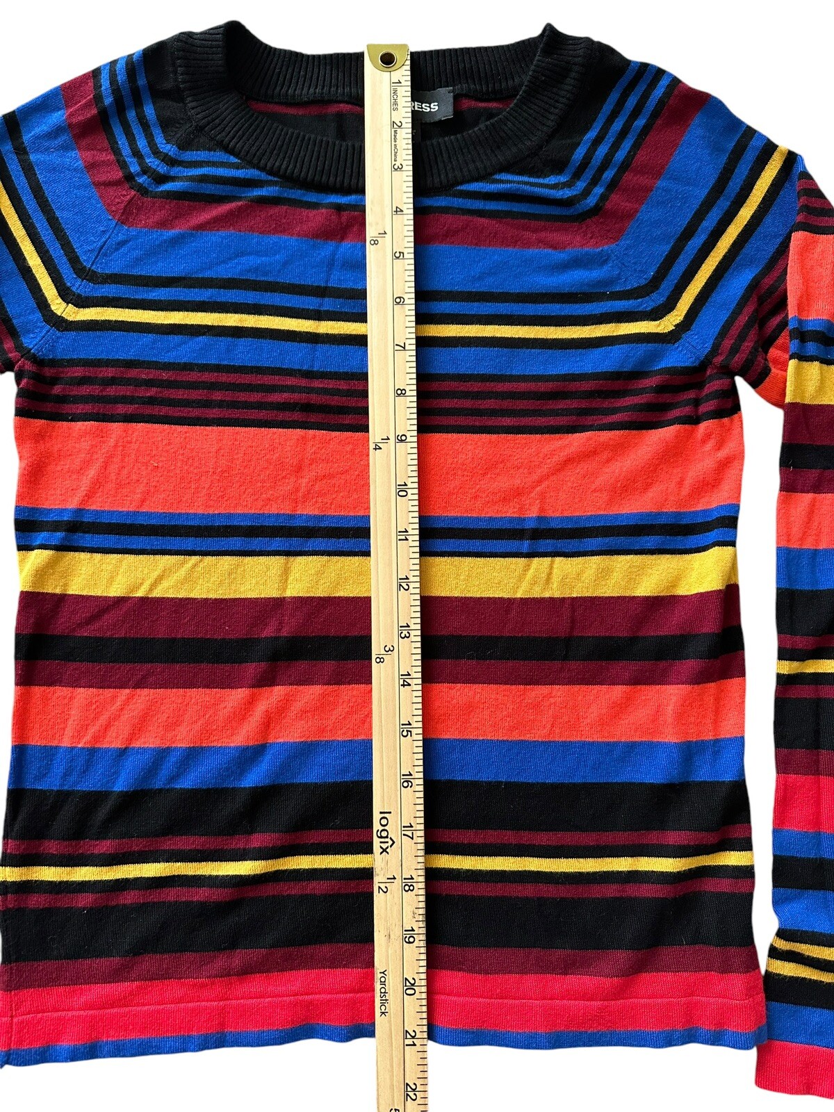 Vintage EXPRESS Stripped Shirt Long Sleeve Woman’s Multiple Colors Size Medium