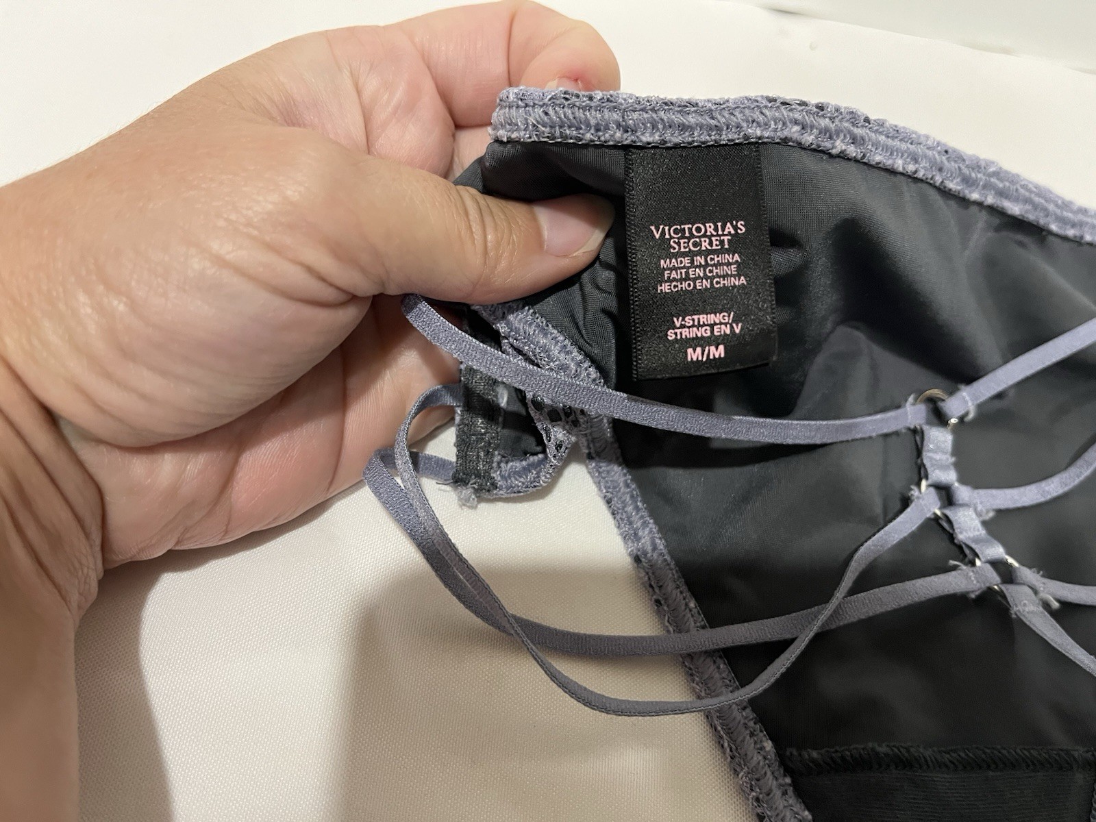 Y2K Victoria Secret Panties M Lot X 6 thongs G String Lace Stripes Bows Femme