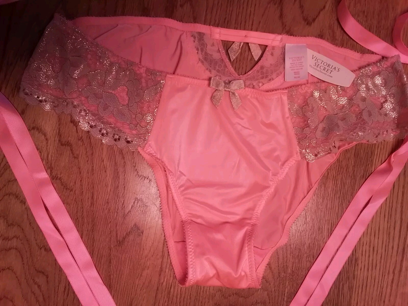 VTG VICTORIA’S SECRET Very Sexy CORAL PANTIES & Waist Cincher Belt Corset M/L