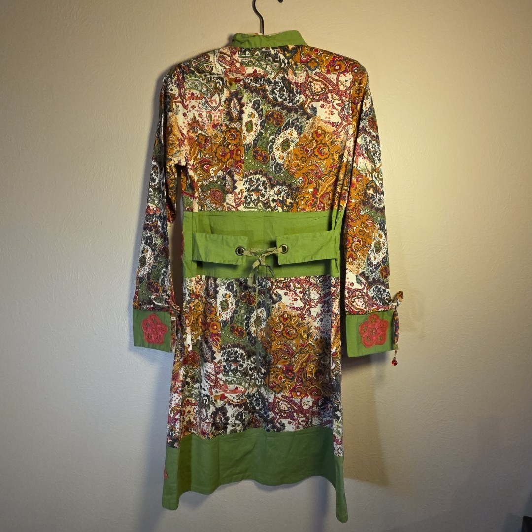 Vintage Boho Festival Dress Women’s Small Med Amarti Retro 60s/70s Hippie Chic *