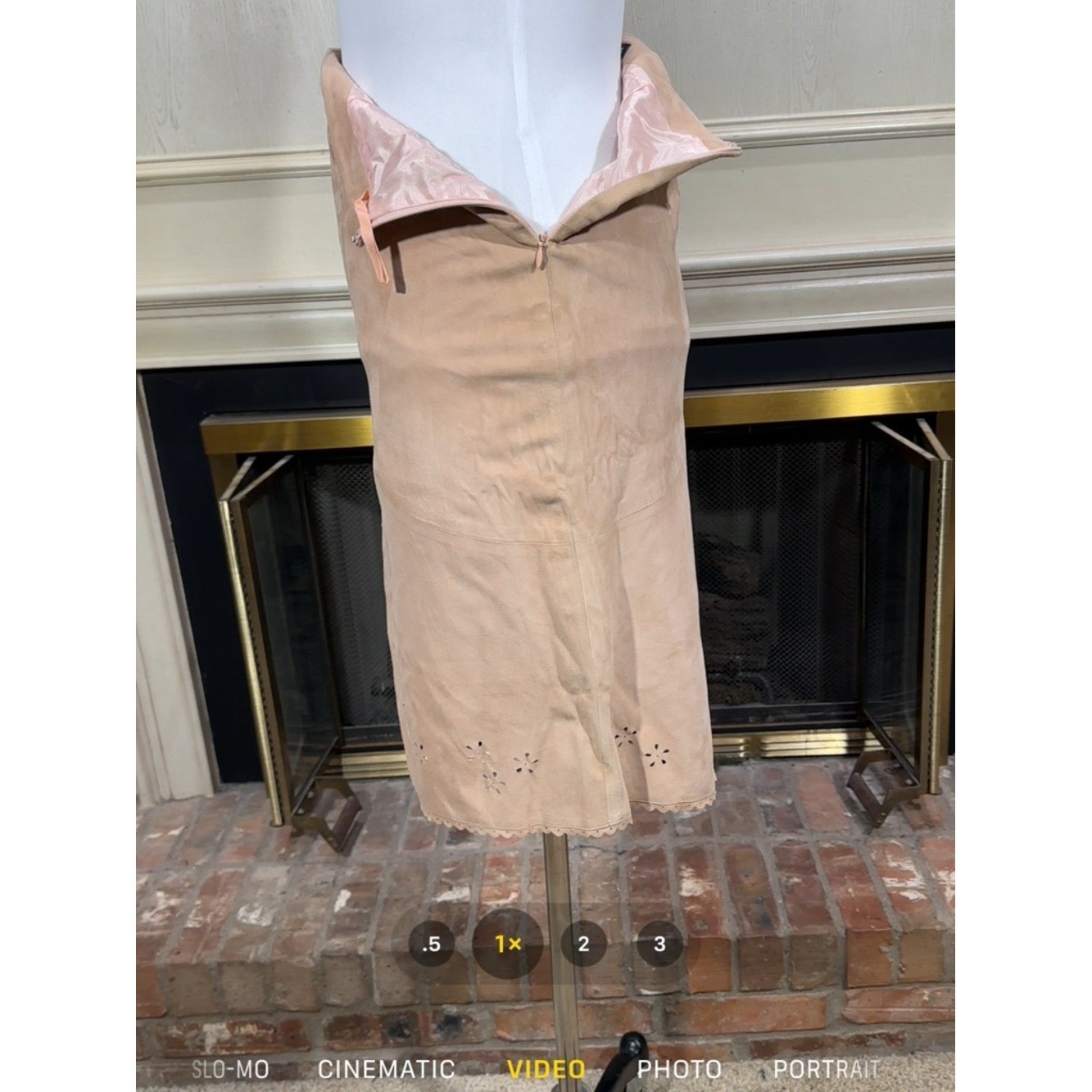 The Wrights Vintage Skirt Size 6 Tan Suede Boho Coastal Grandmother Western
