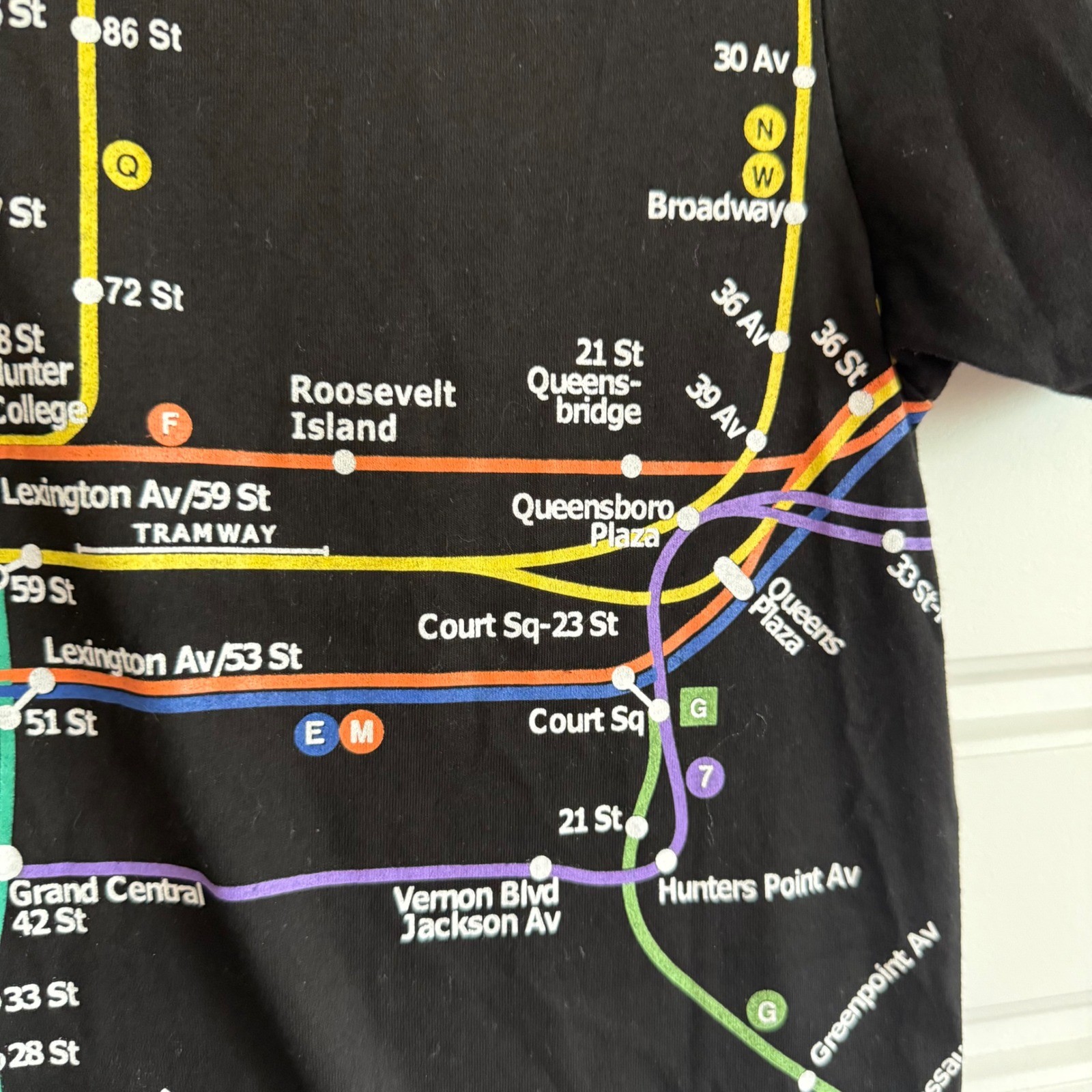 Vintage Y2K NYC Subway Train All Over Graphic TShirt medium travel New York City