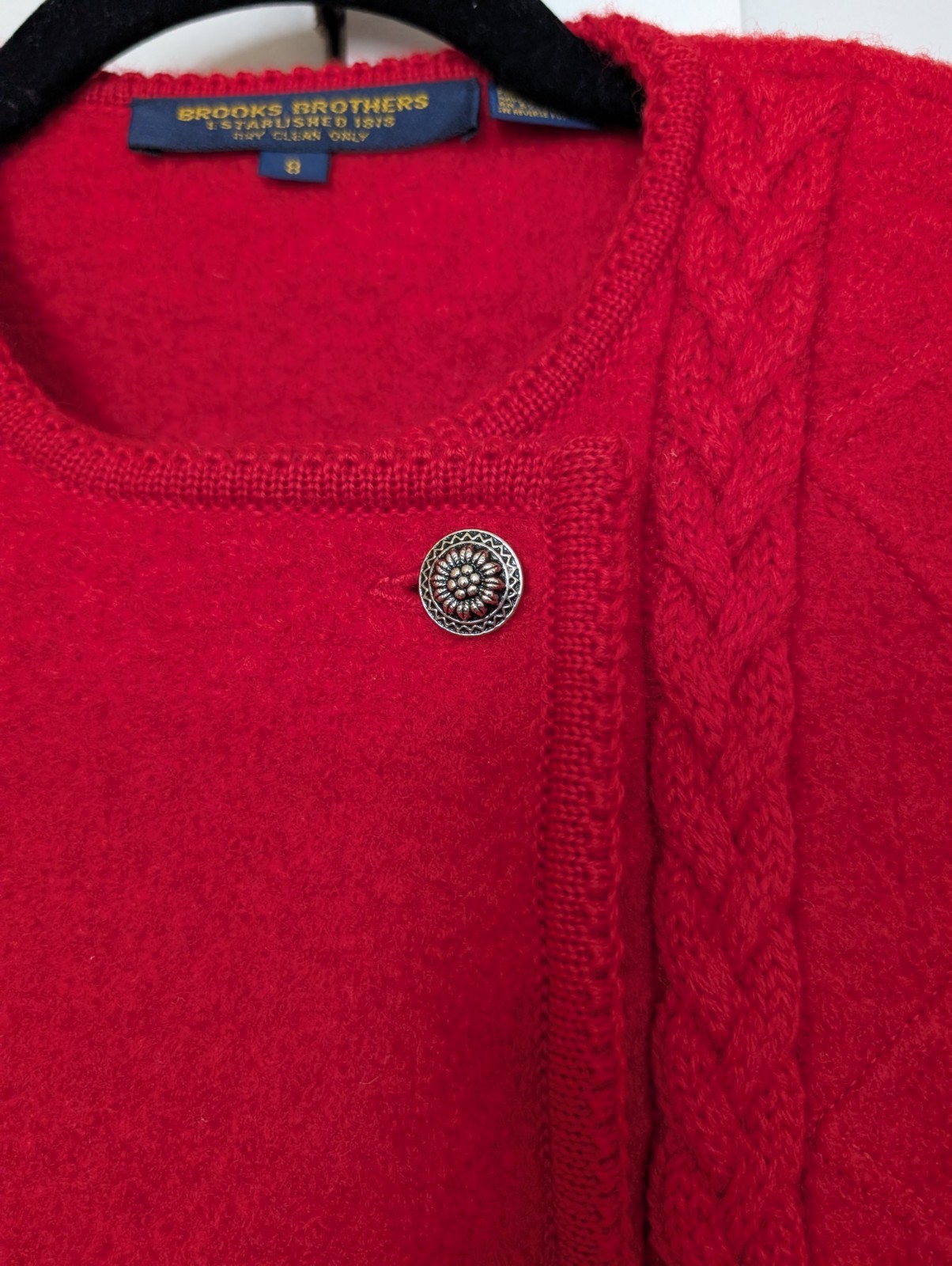 Brooks Brothers Red Wool Vintage Cropped Blazer 8 Quiet Luxury Old Money