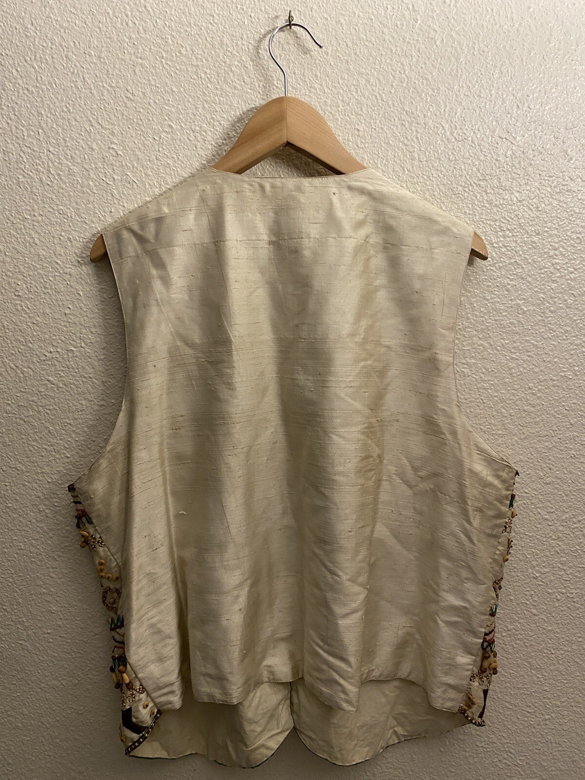VTG Rafaella HIPPIE Boho VEST Wood Shell Beads Tribal Western 60s 70s Sz 1X RARE