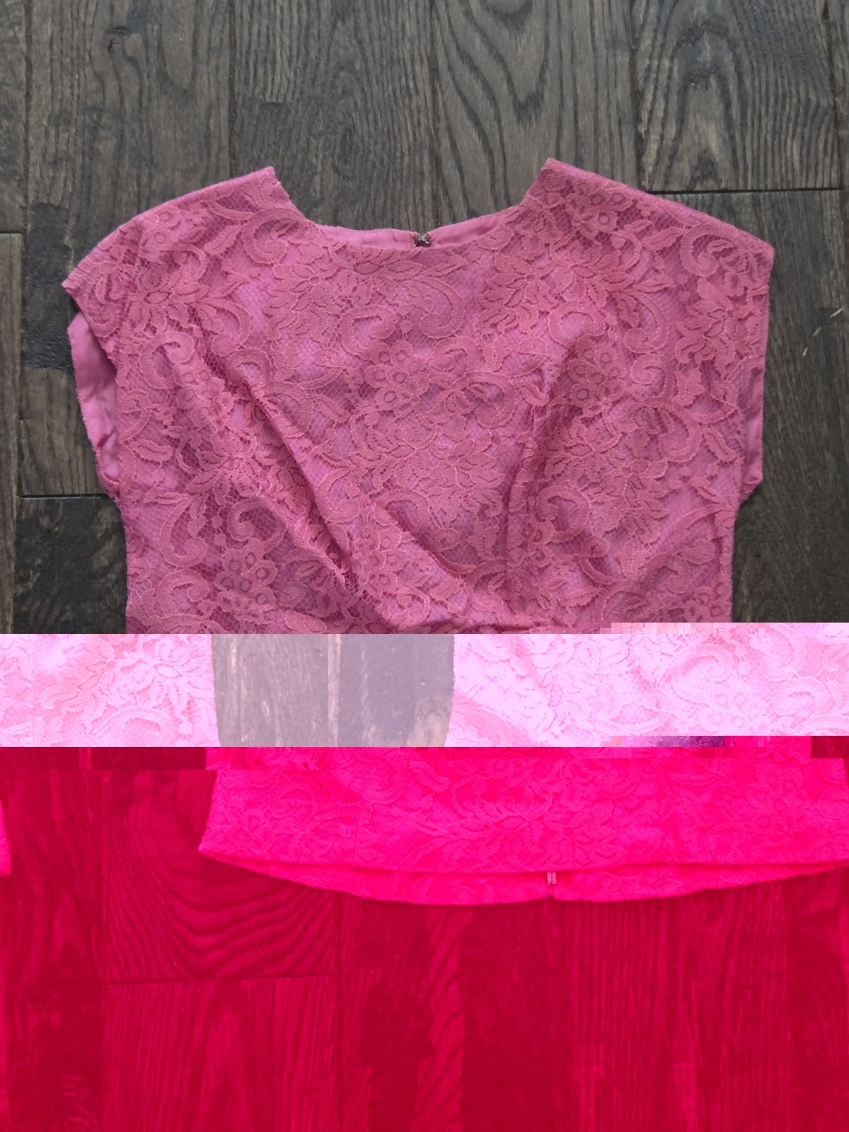 2 Pc Pink Lace Shell & Cropped Jacket Set Bow Front Women’s Formal Occasion Suit