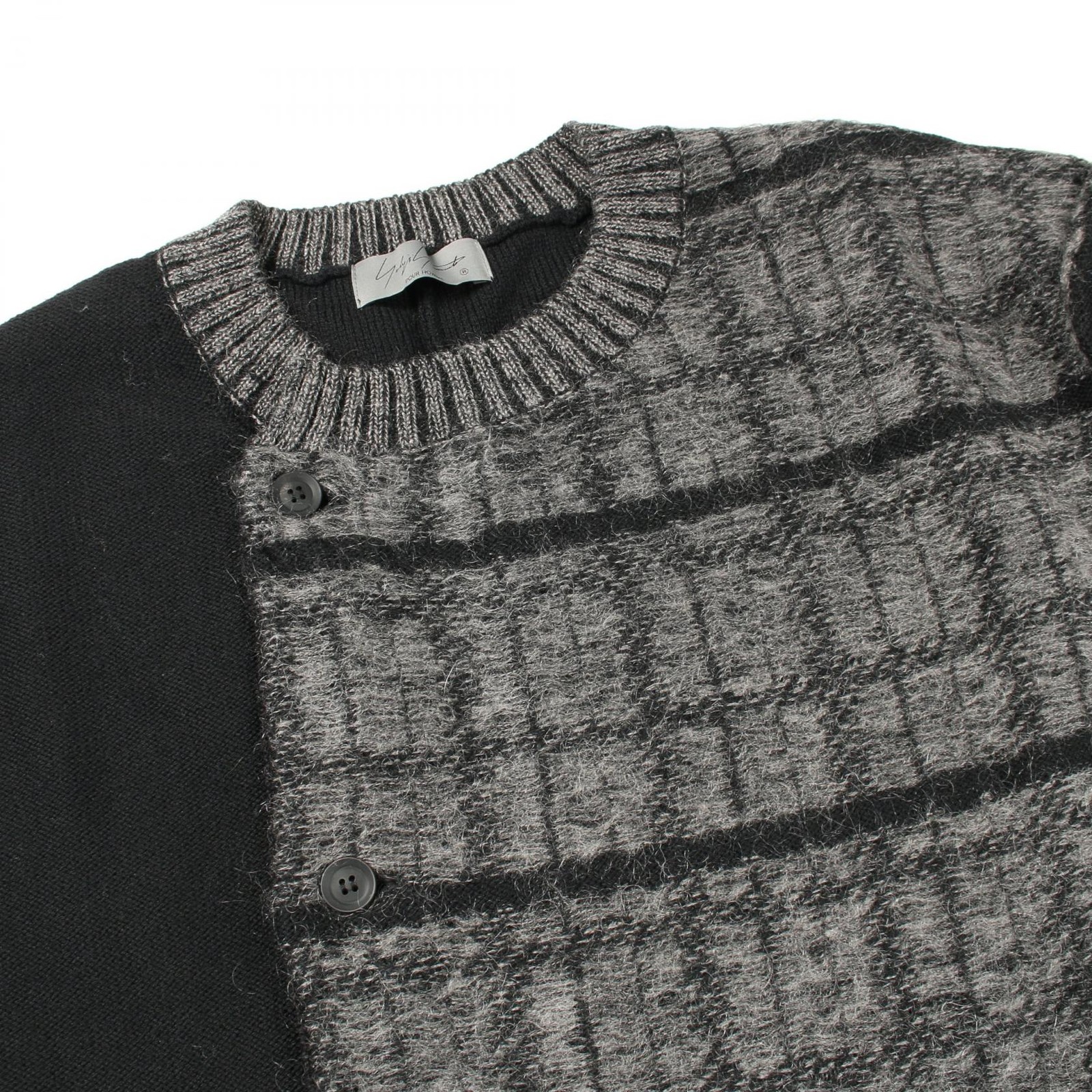 Yohji Yamamoto POUR HOMME Wool Acrylic Mohair Nylon Cardigan – DUTY FREE