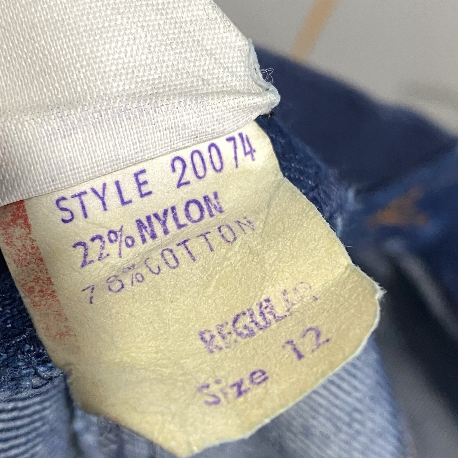 Vintage 70s Wide Leg Denim Jeans Bell Bottom Bareback High Waist 26-29×30 Hippie
