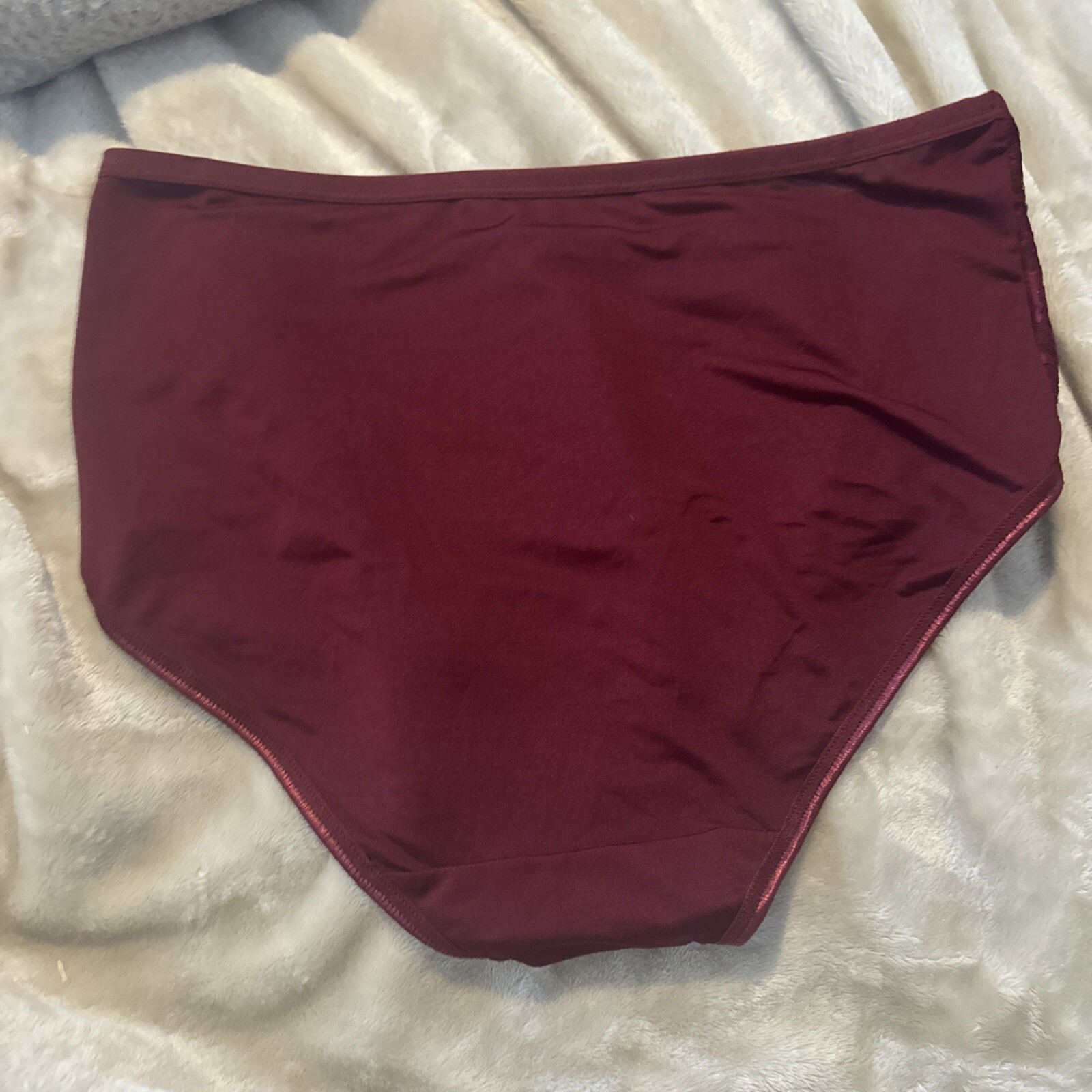 Vintage KATHY IRELAND polyester, spandex, lace trim, High Cut Bikini Panties 2X