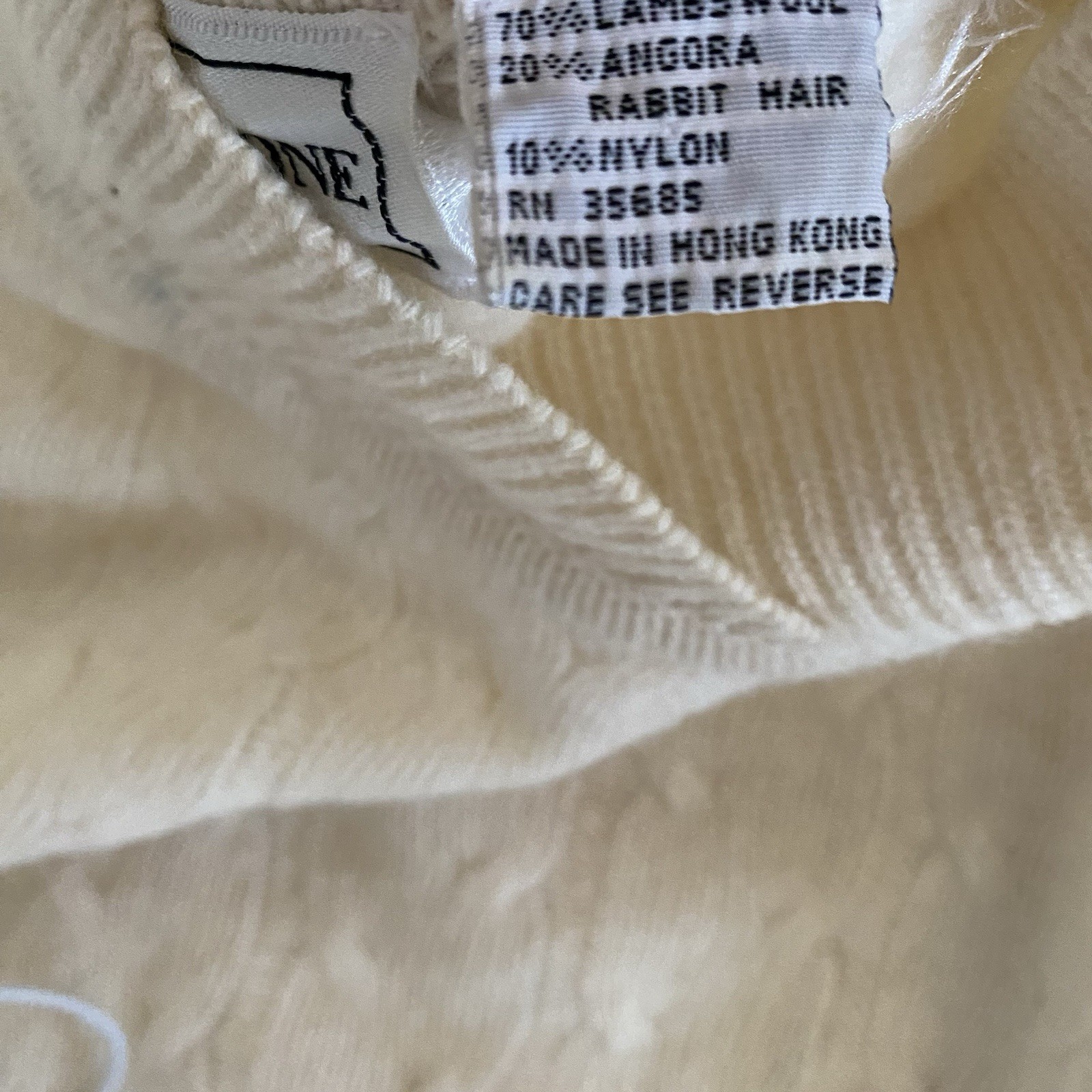 VTG Evan Picone Lambswool Angora L Sweater Mock Neck Cable Knit Soft Girl 60s 70