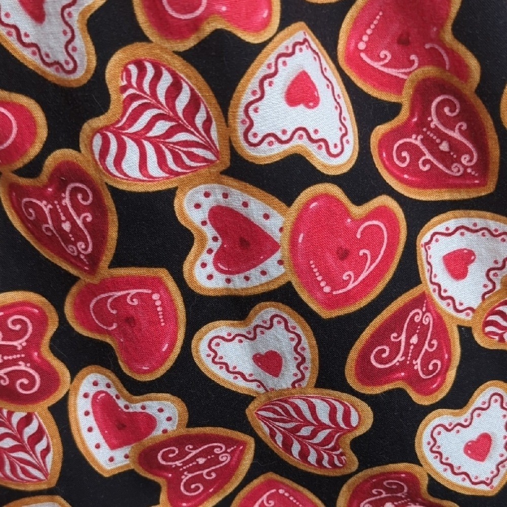 Vtg Style Fervour Modcloth Heart Cookie Dress Valentine’s Day Retro Pinup Med Lg