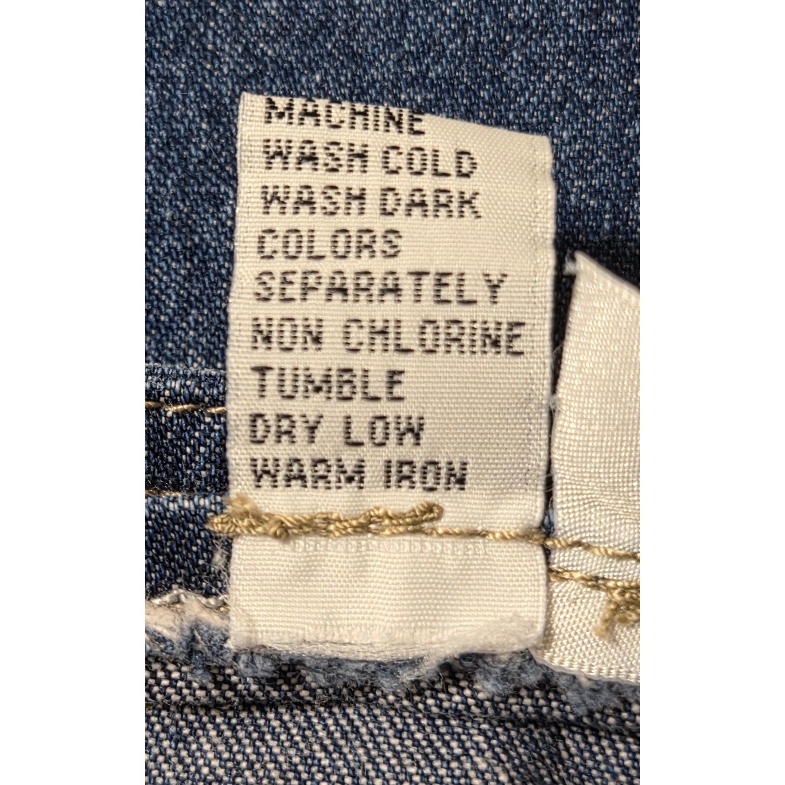 Sunshine Apparel Vintage Denim Overall Maxi Dress Dark Wash Grommet Detail Small
