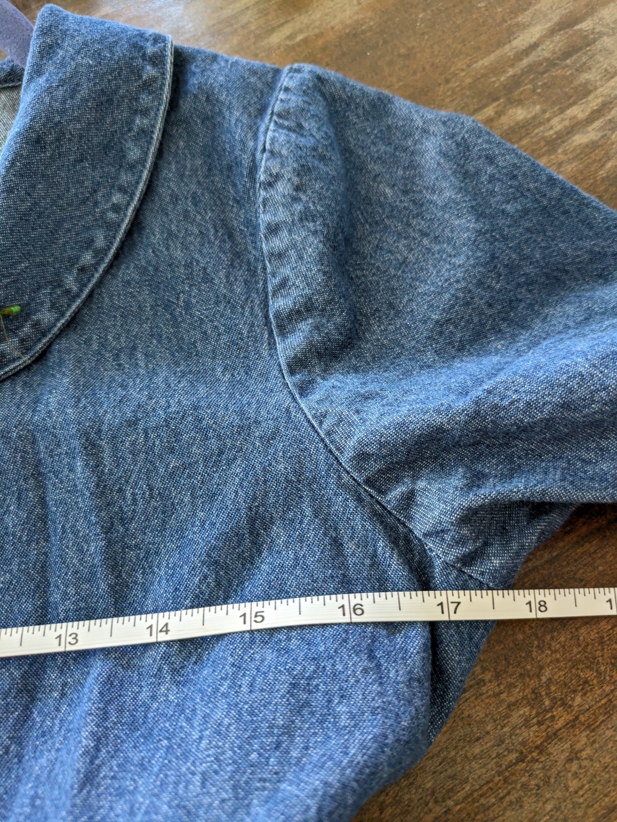 Vintage True Blue Coquette Y2k Cottagecore Maxi Denim Cotton Dress Size M