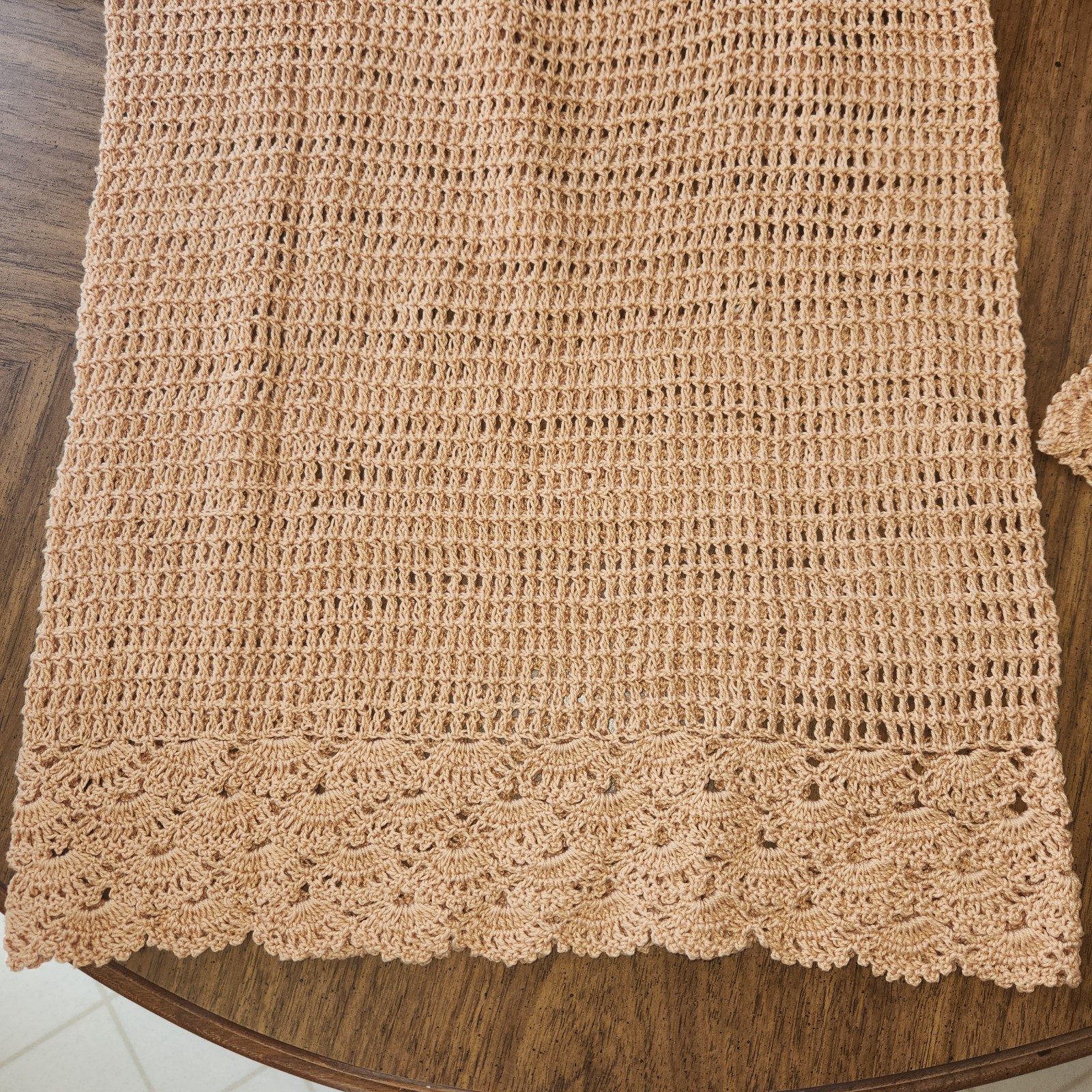 Vtg 1970’s 80’s Mystical Fashions Crochet 2 Pc Dress Set Top Skirt Boho Hippie